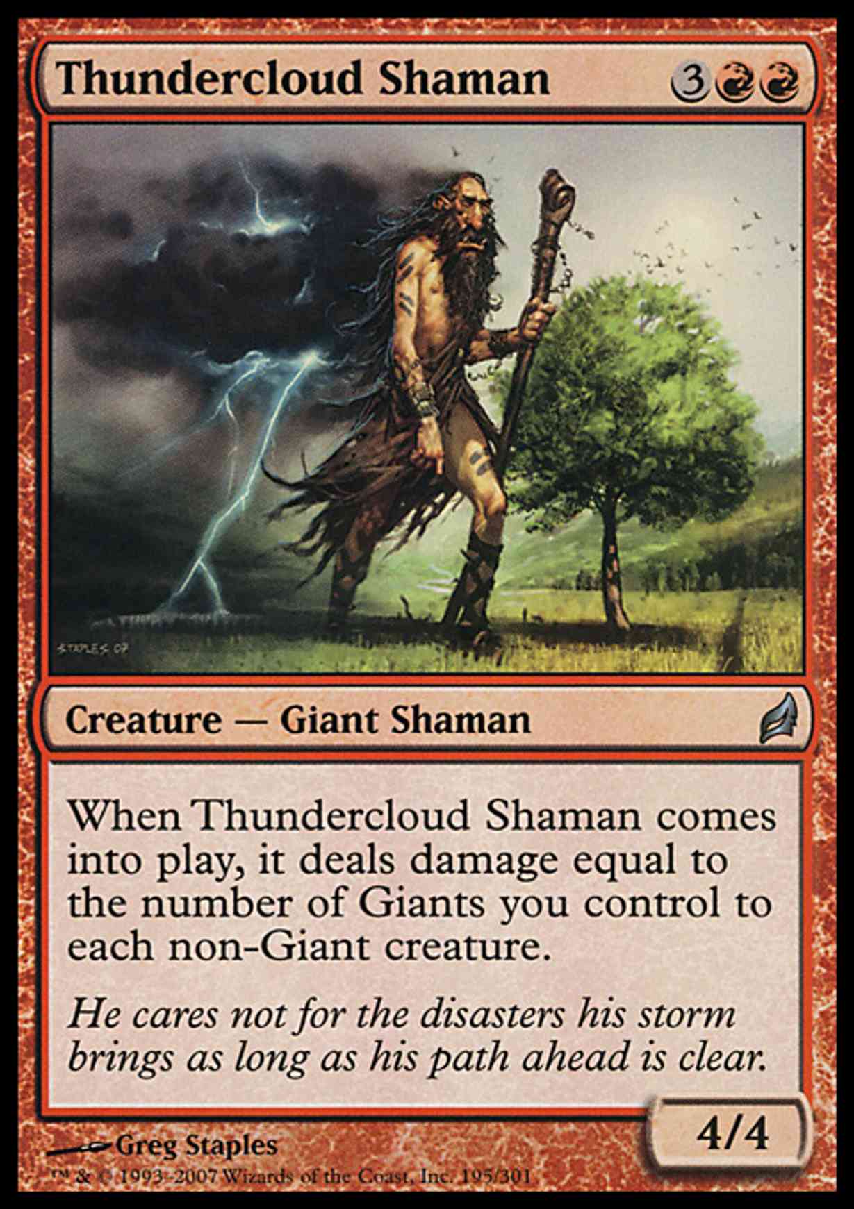 Thundercloud Shaman magic card front