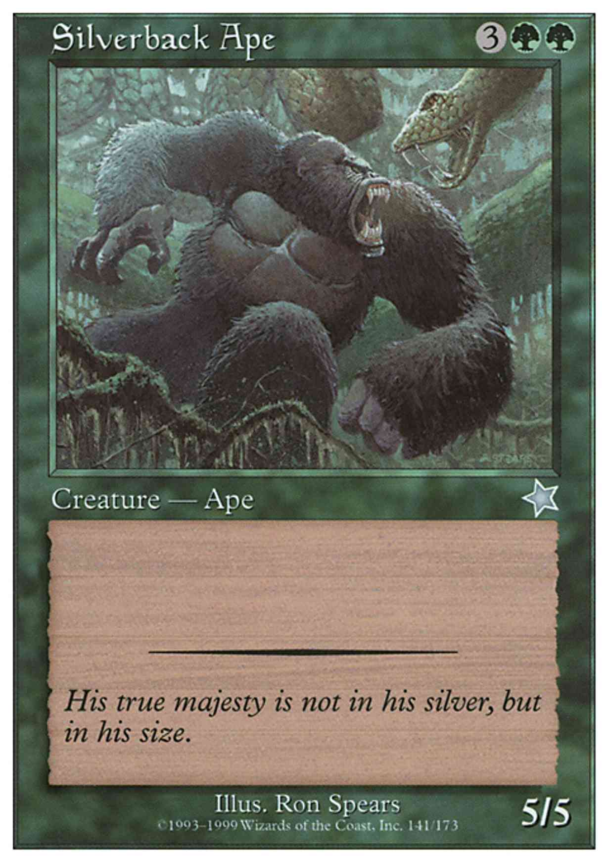 Silverback Ape magic card front