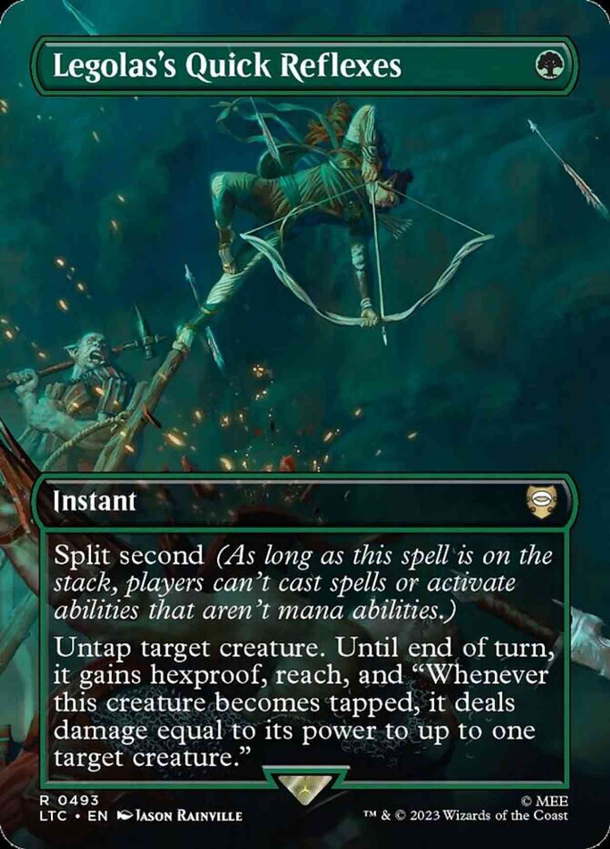 Legolas's Quick Reflexes (Borderless) magic card front