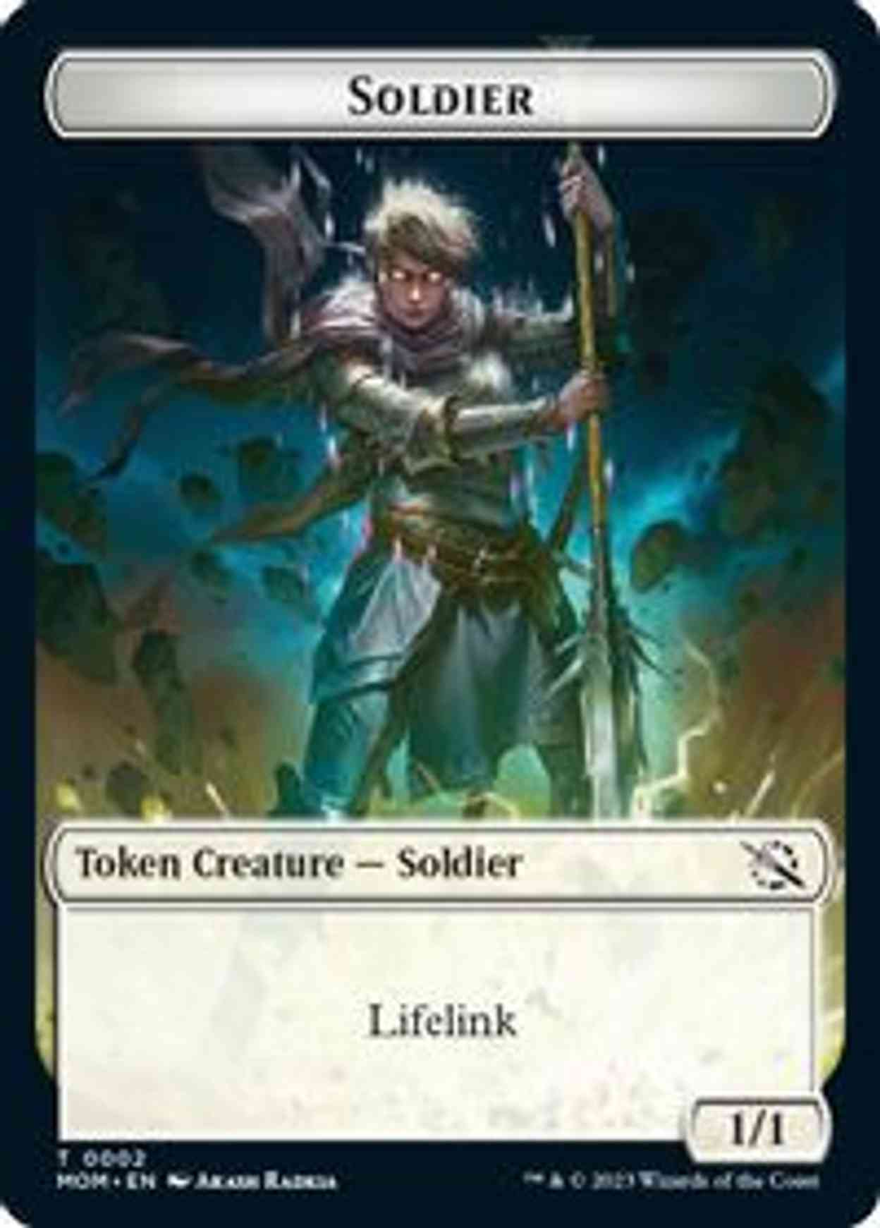 Soldier // Emblem — Teferi Akosa of Zhalfir Double-Sided Token magic card front