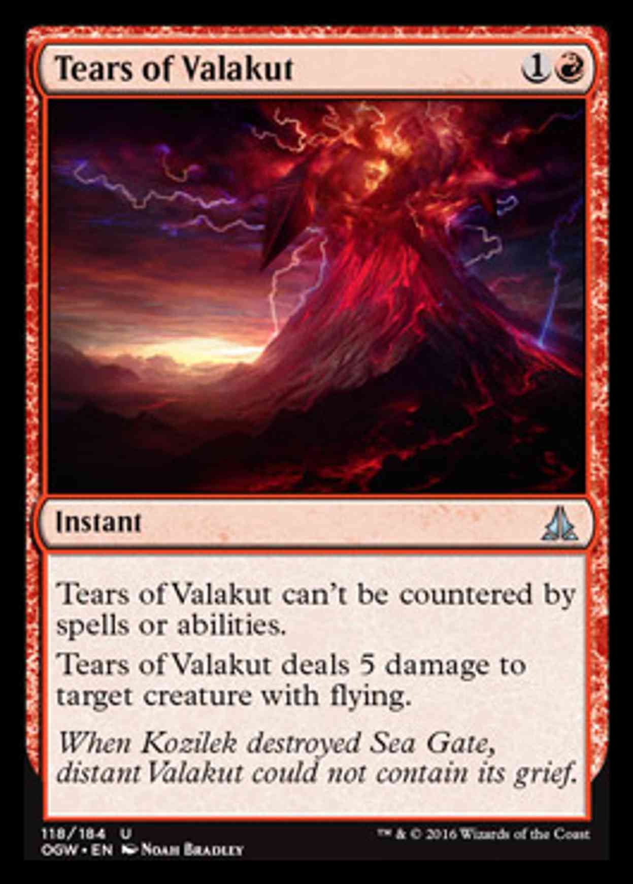 Tears of Valakut magic card front