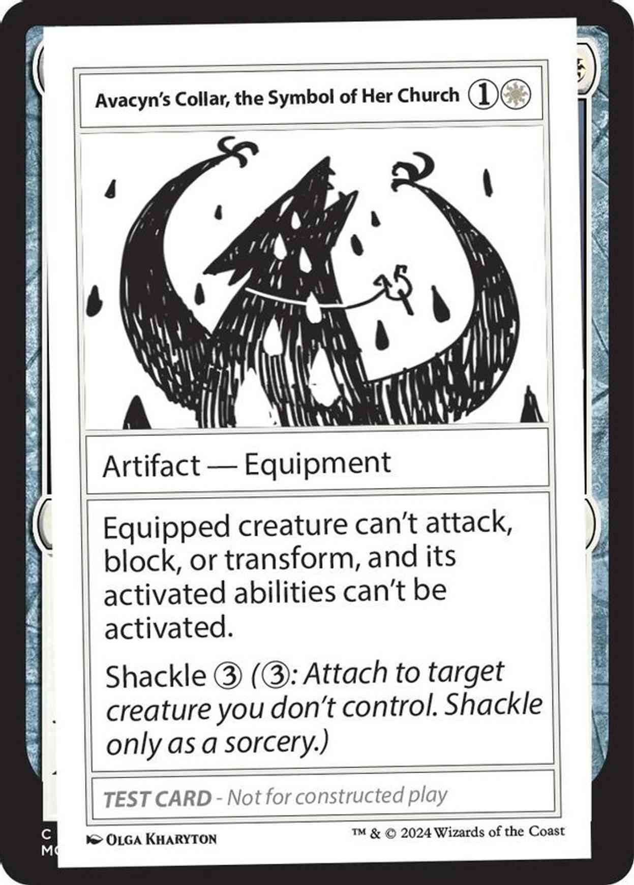 Avacyn's Collar, the Symbol of Her Church magic card front