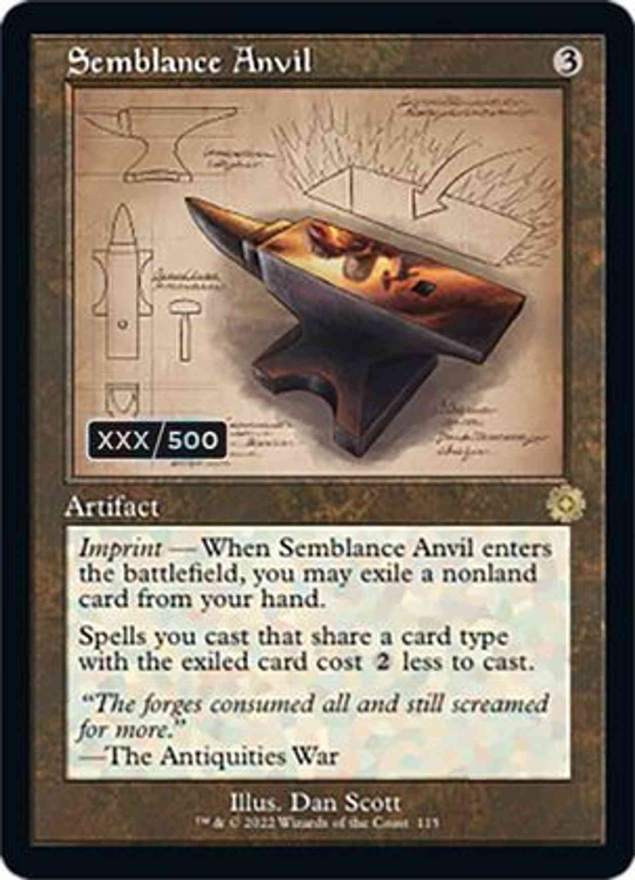 Semblance Anvil (Schematic) (Serial Numbered) magic card front