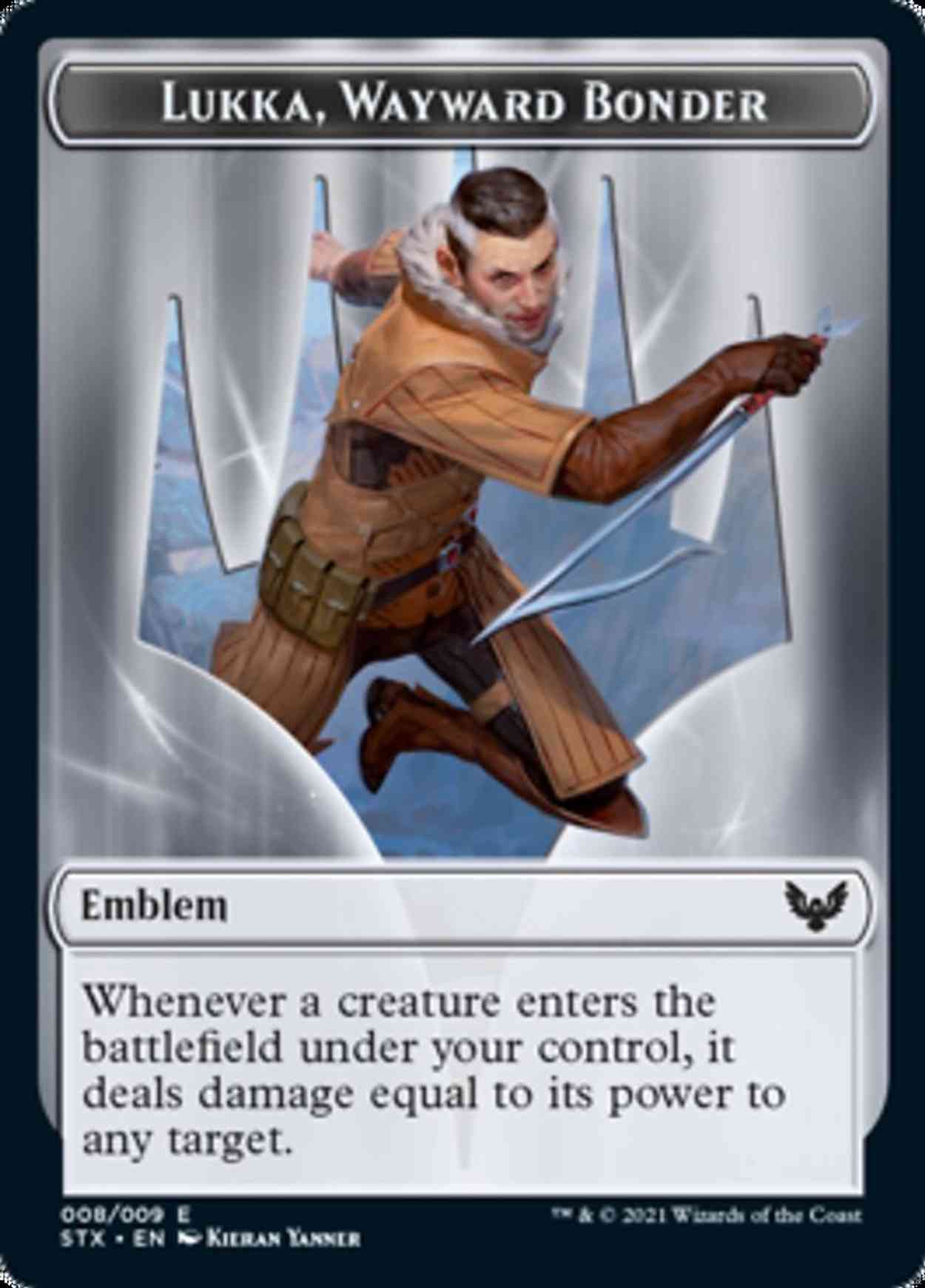 Emblem - Lukka, Wayward Bonder magic card front