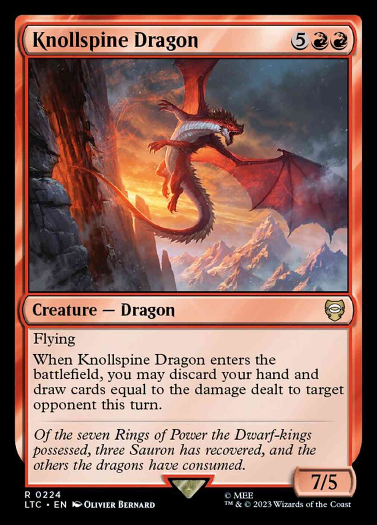 Knollspine Dragon magic card front