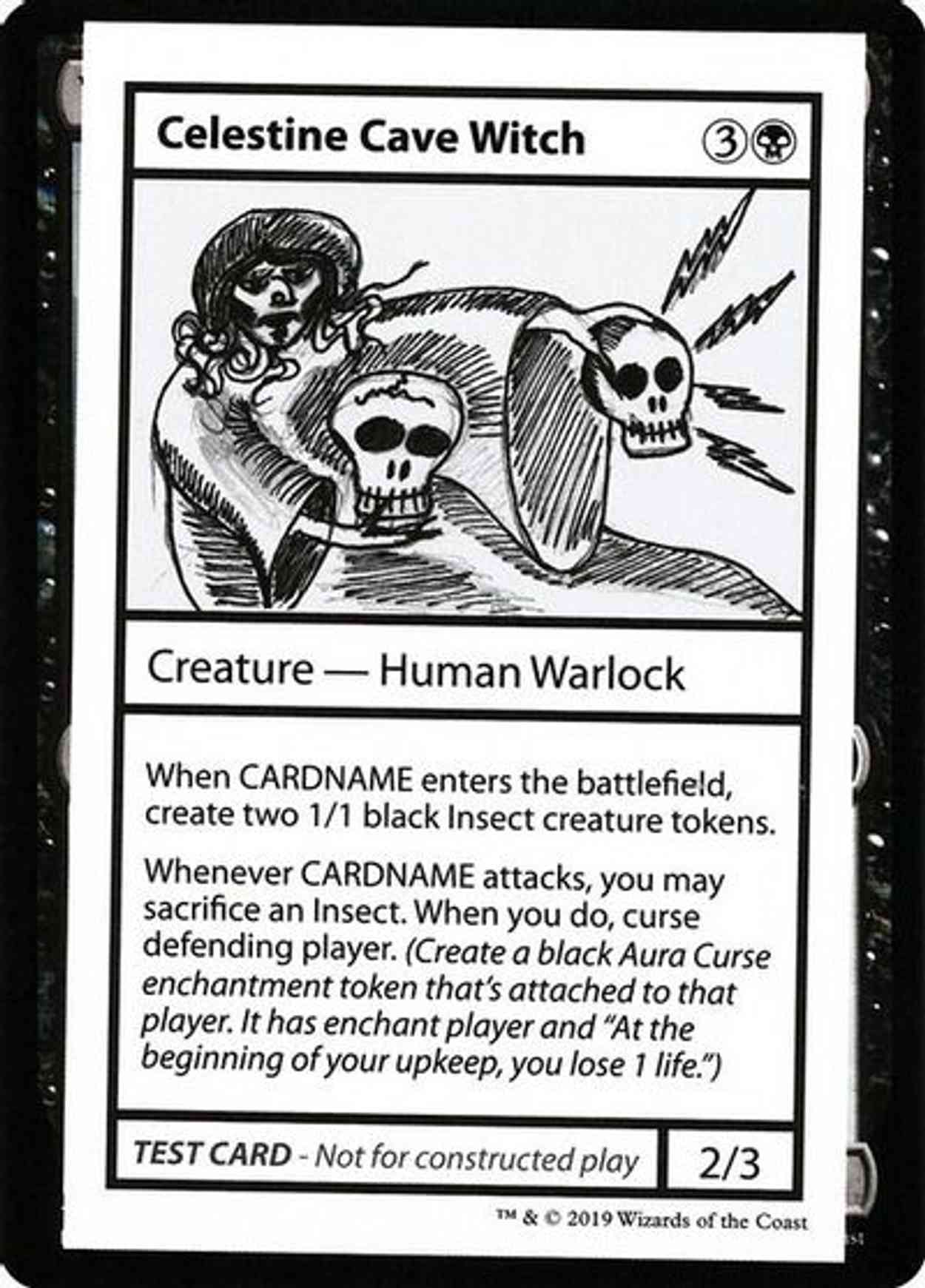 Celestine Cave Witch (No PW Symbol) magic card front