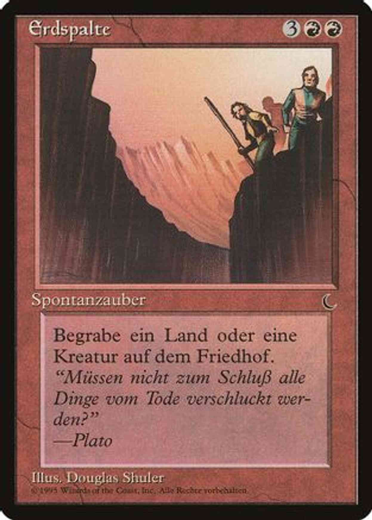 Fissure (German) - "Erdspalte" magic card front