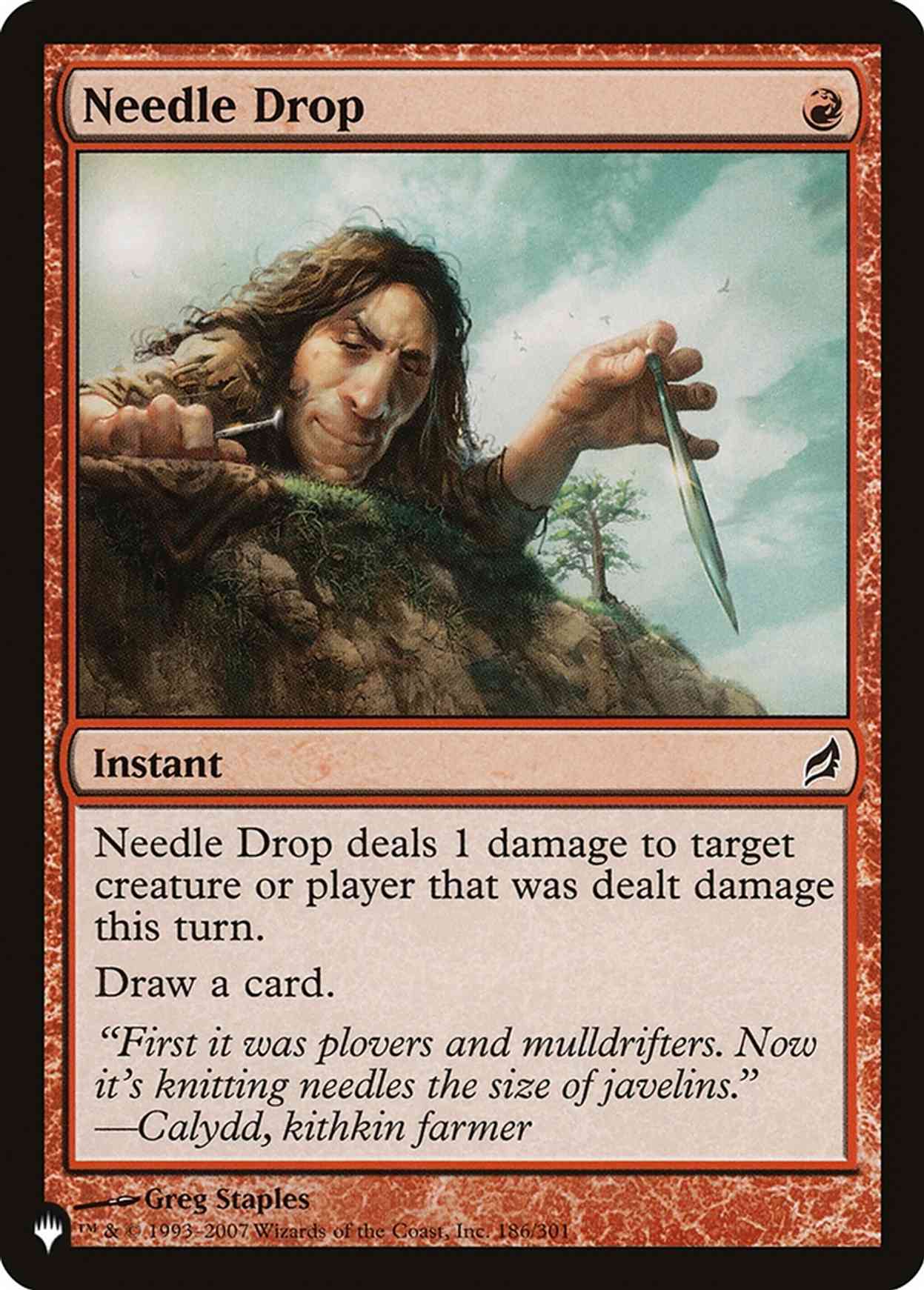 Needle Drop magic card front