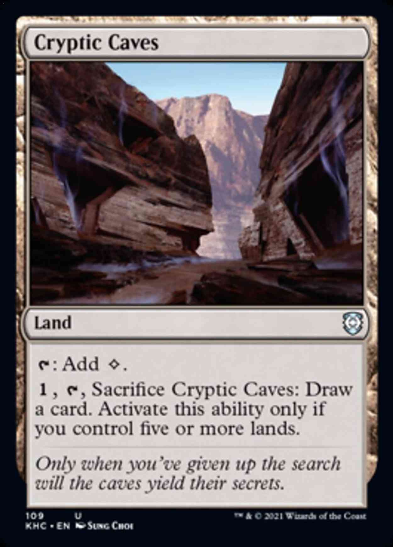 Cryptic Caves magic card front