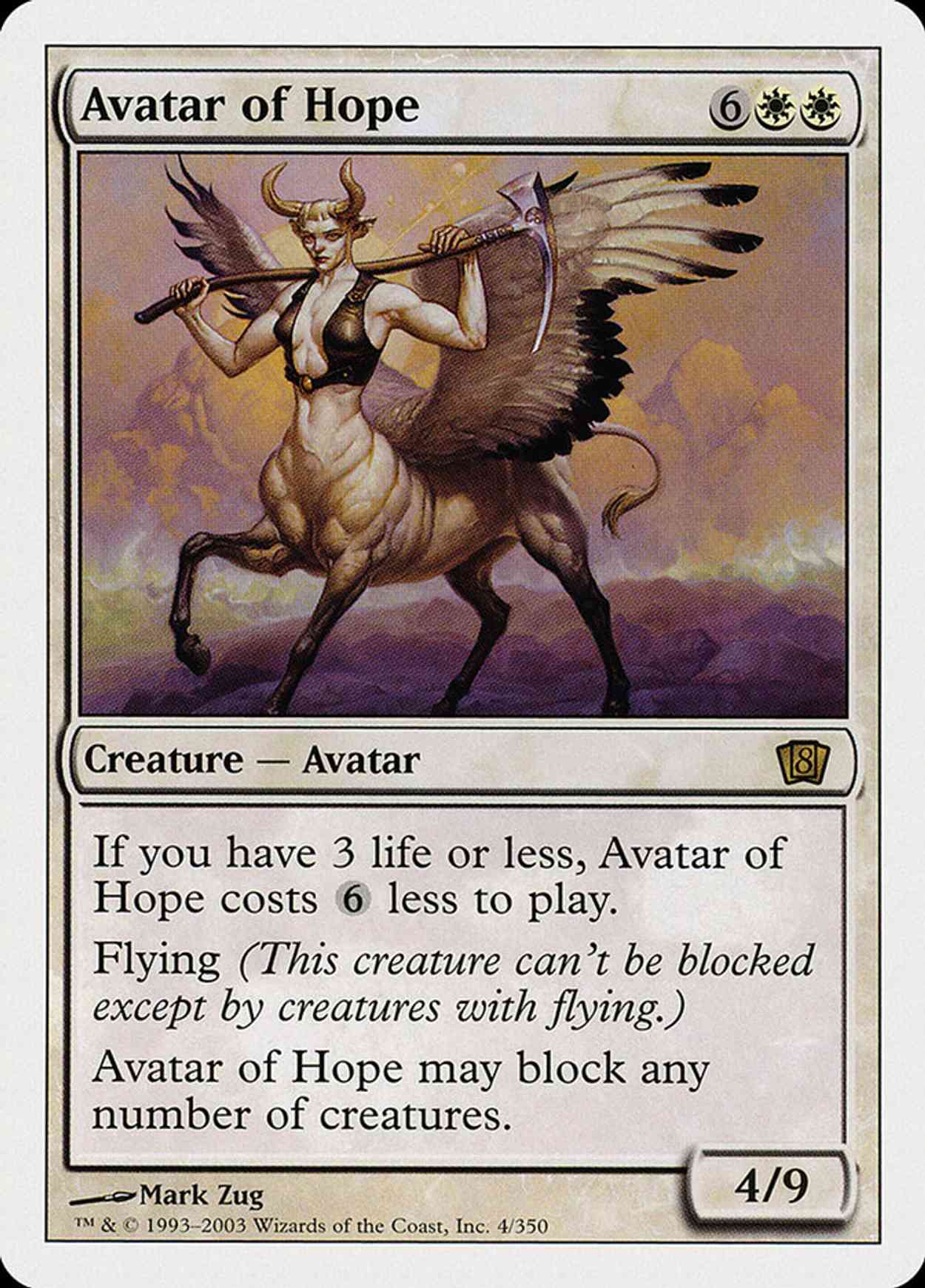 Avatar of Hope (8th Edition) magic card front