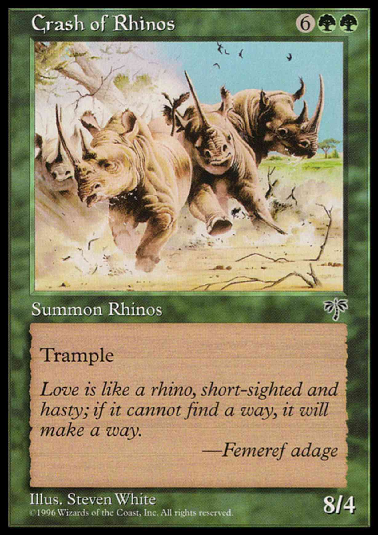 Crash of Rhinos magic card front