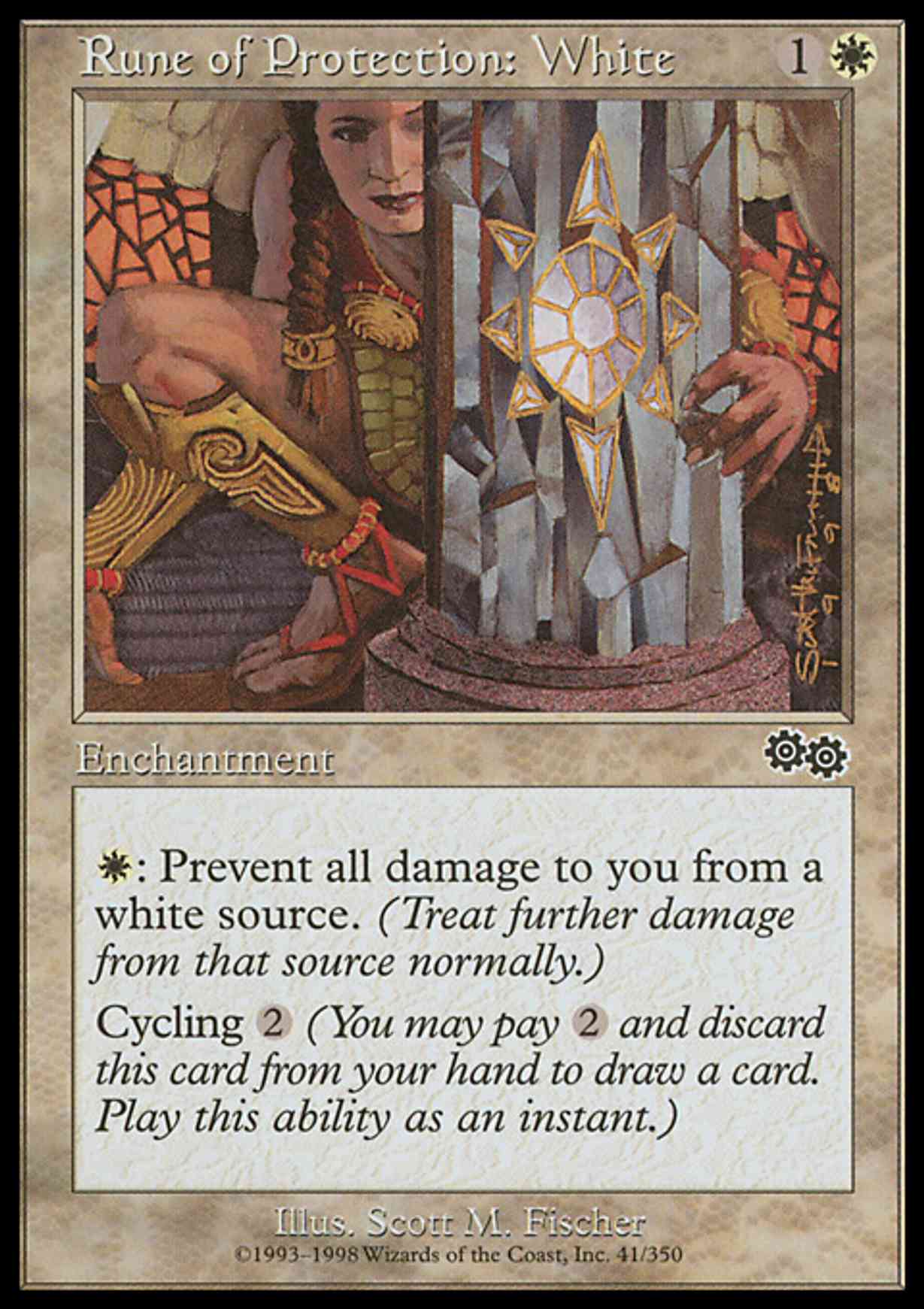 Rune of Protection: White magic card front