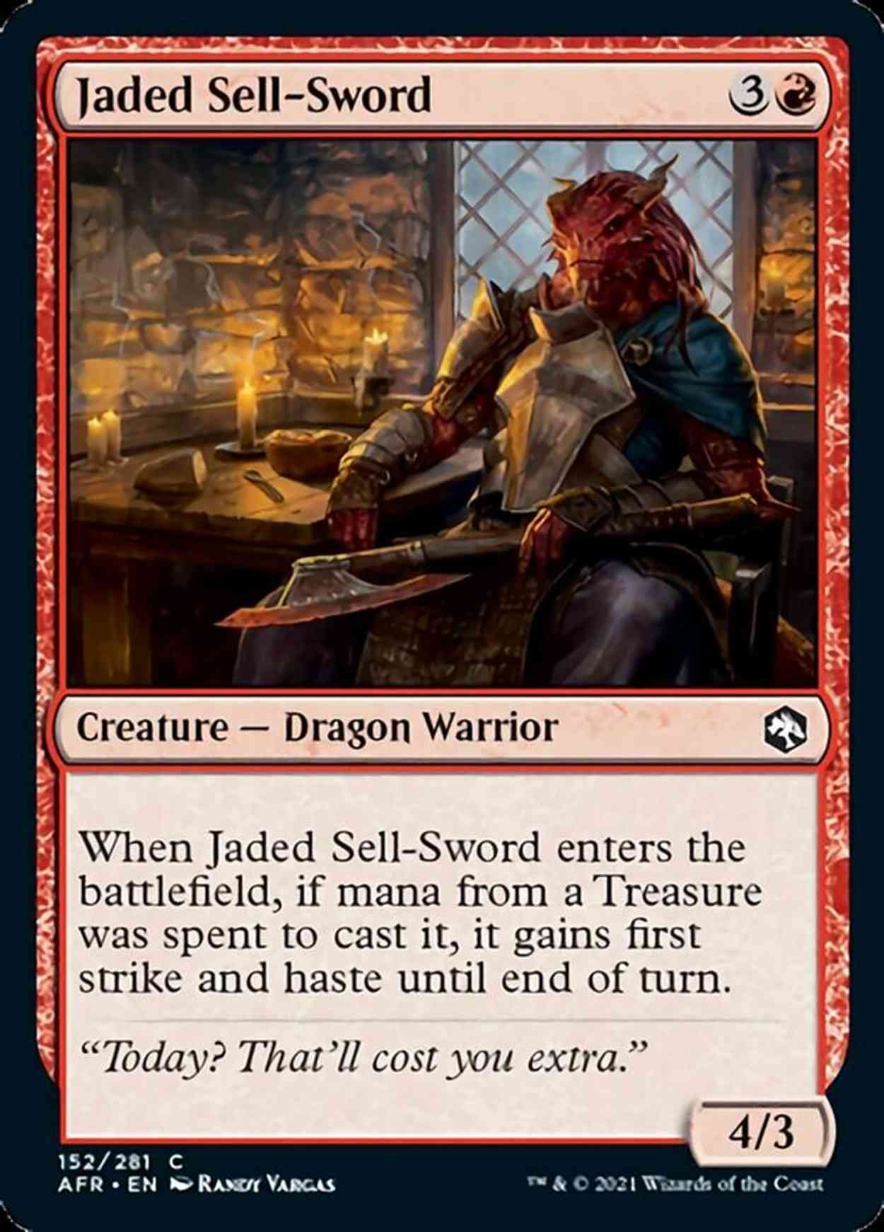 Jaded Sell-Sword magic card front