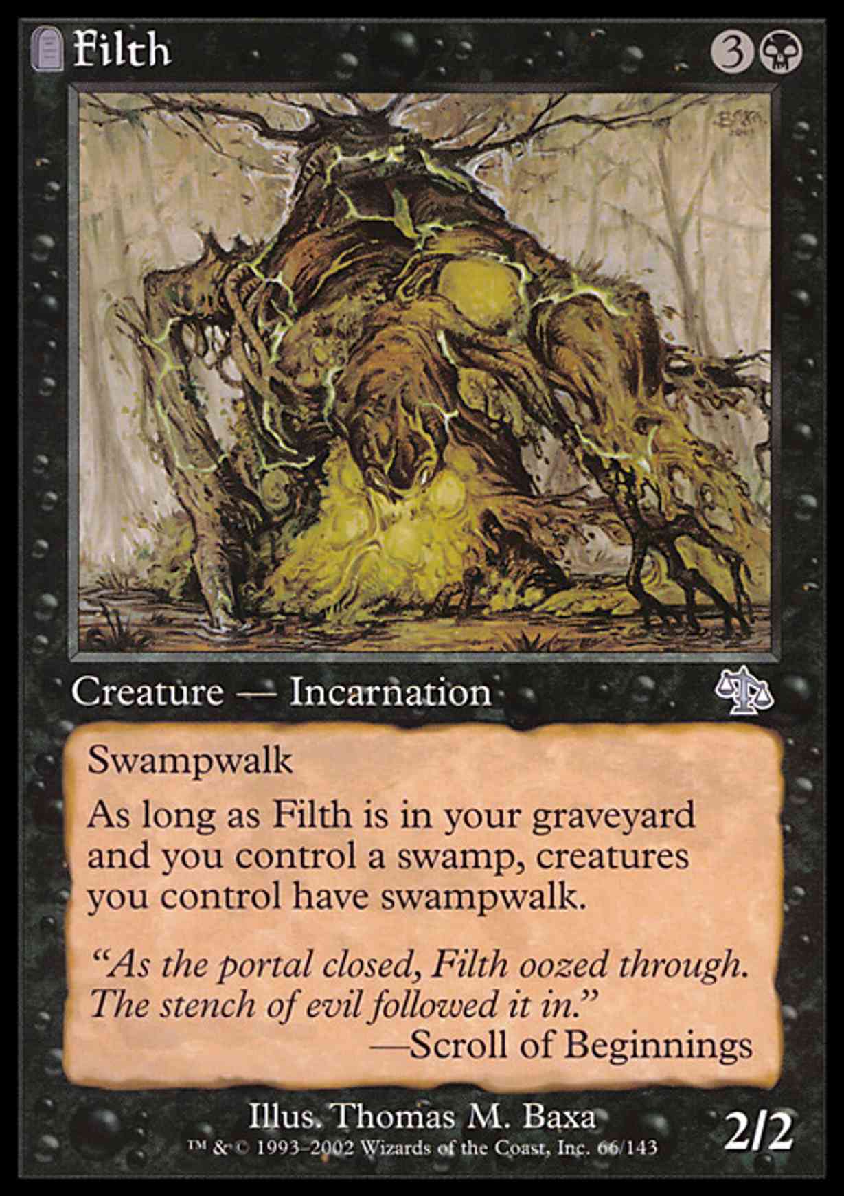 Filth magic card front