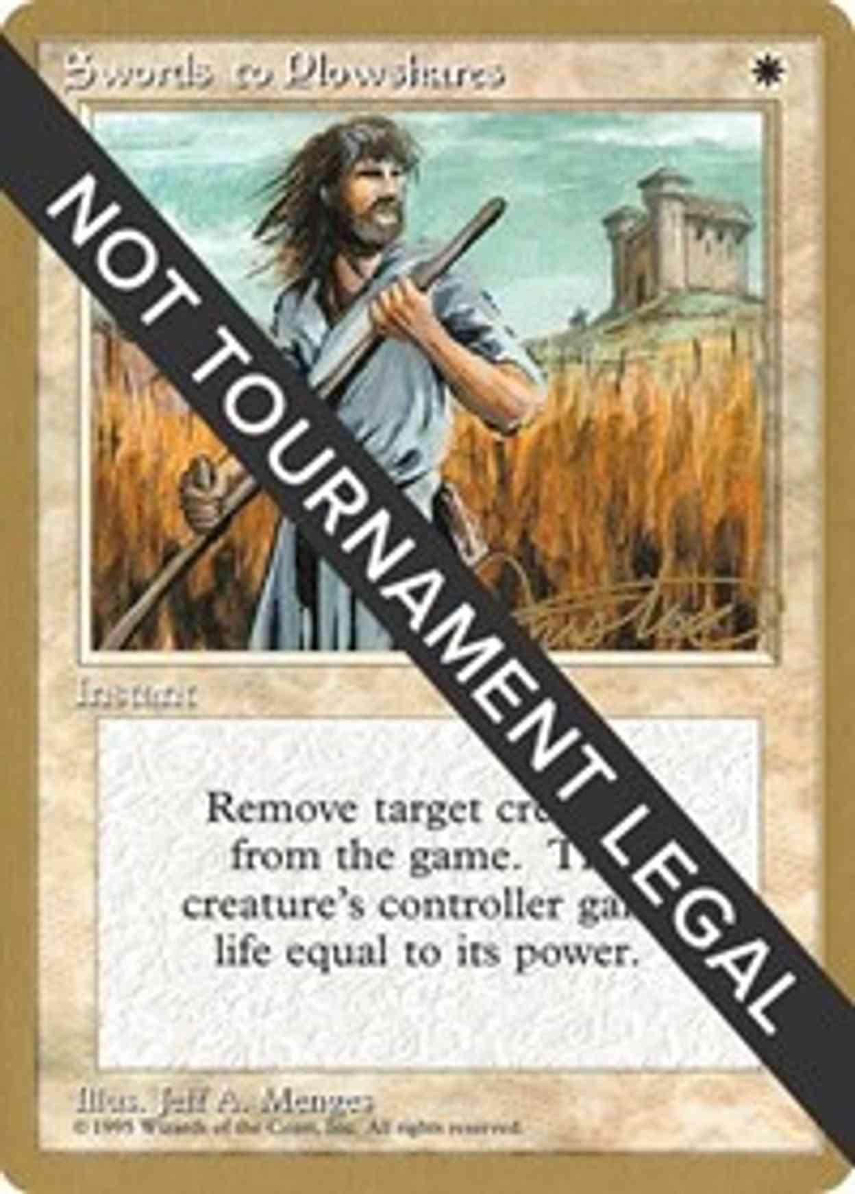 Swords to Plowshares - 1996 Mark Justice (4ED) magic card front