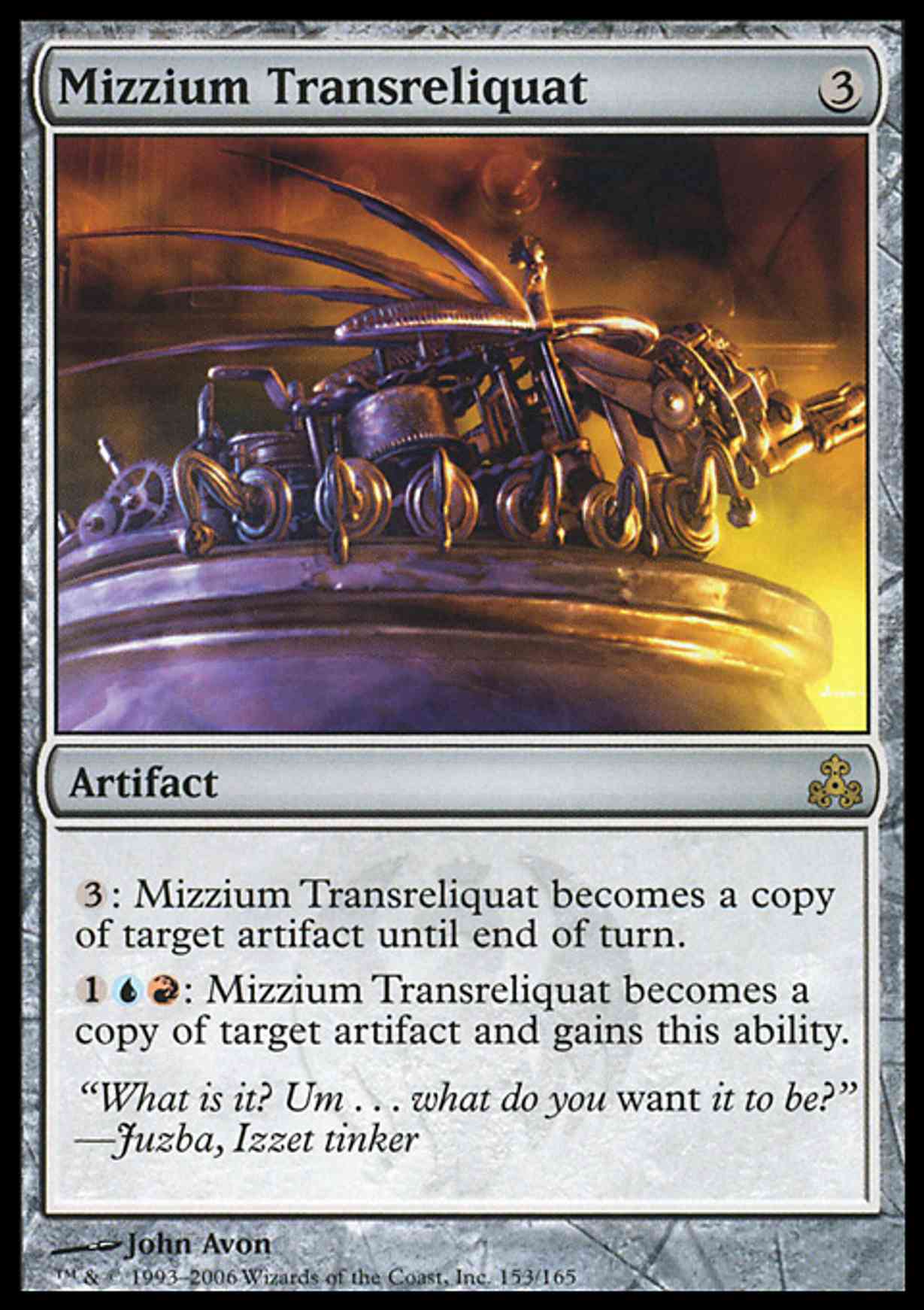 Mizzium Transreliquat magic card front