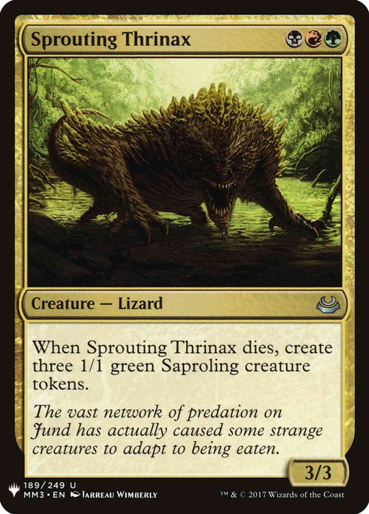 Sprouting Thrinax magic card front