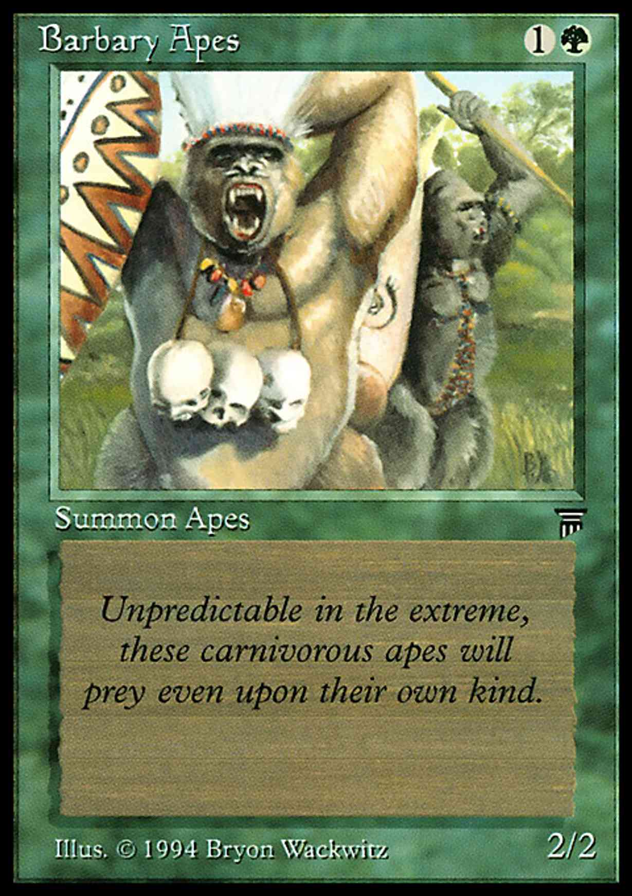 Barbary Apes magic card front