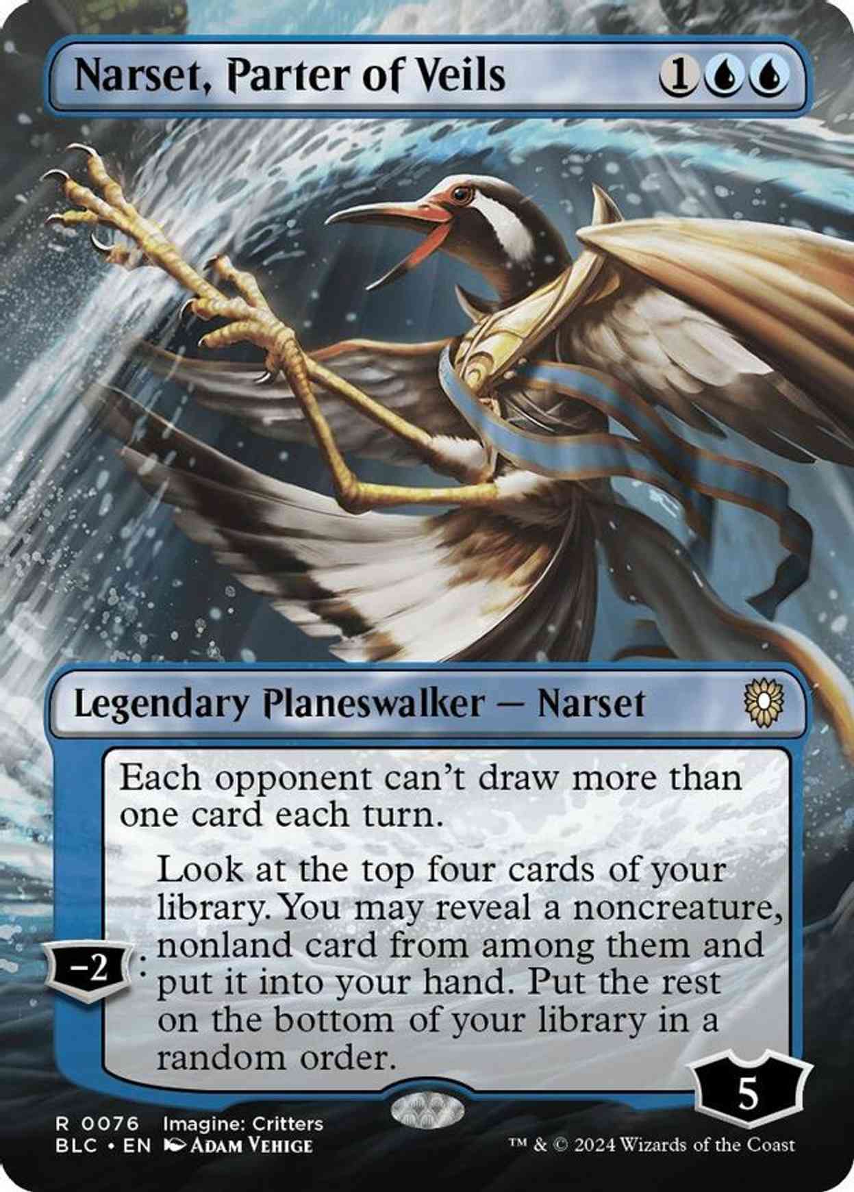 Narset, Parter of Veils (Borderless) magic card front