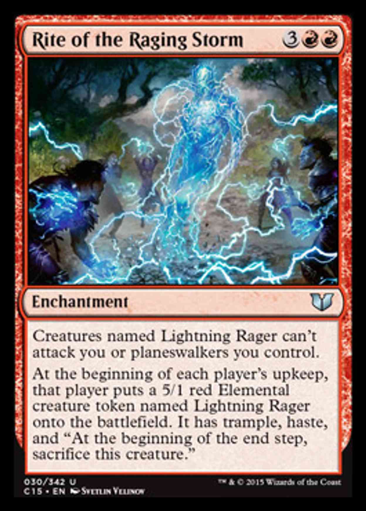 Rite of the Raging Storm magic card front