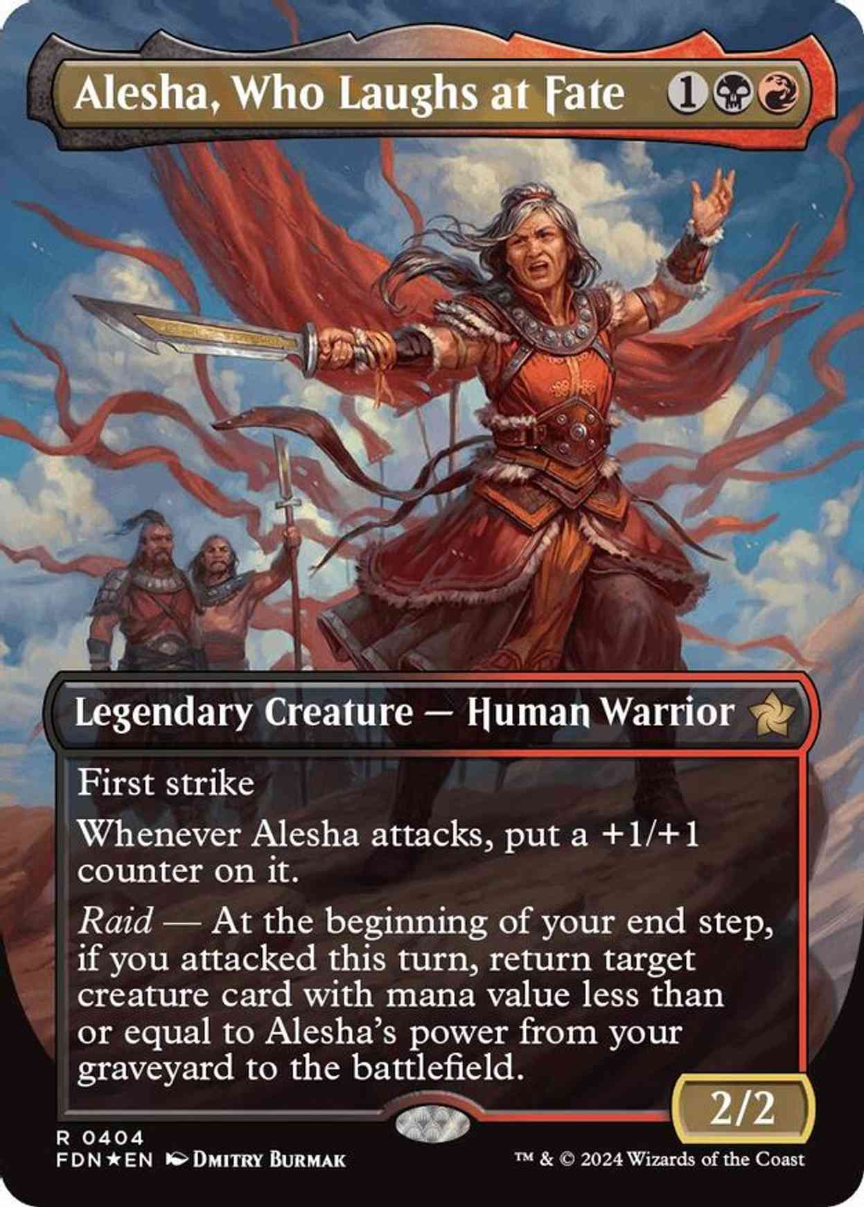 Alesha, Who Laughs at Fate (Borderless) (Mana Foil) magic card front