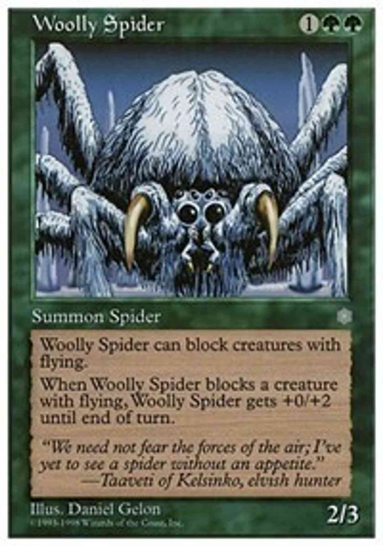 Woolly Spider magic card front