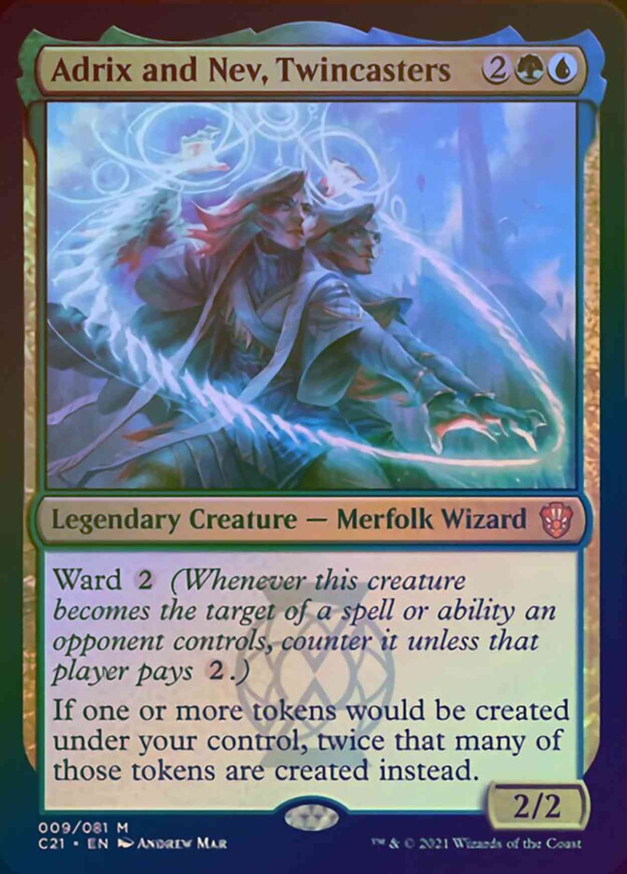 Adrix and Nev, Twincasters (Display Commander) - Thick Stock magic card front