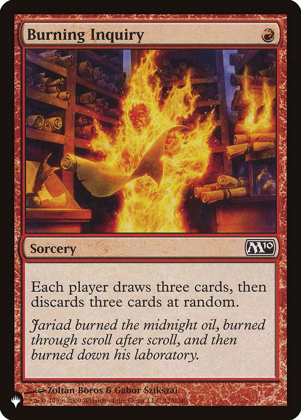 Burning Inquiry magic card front