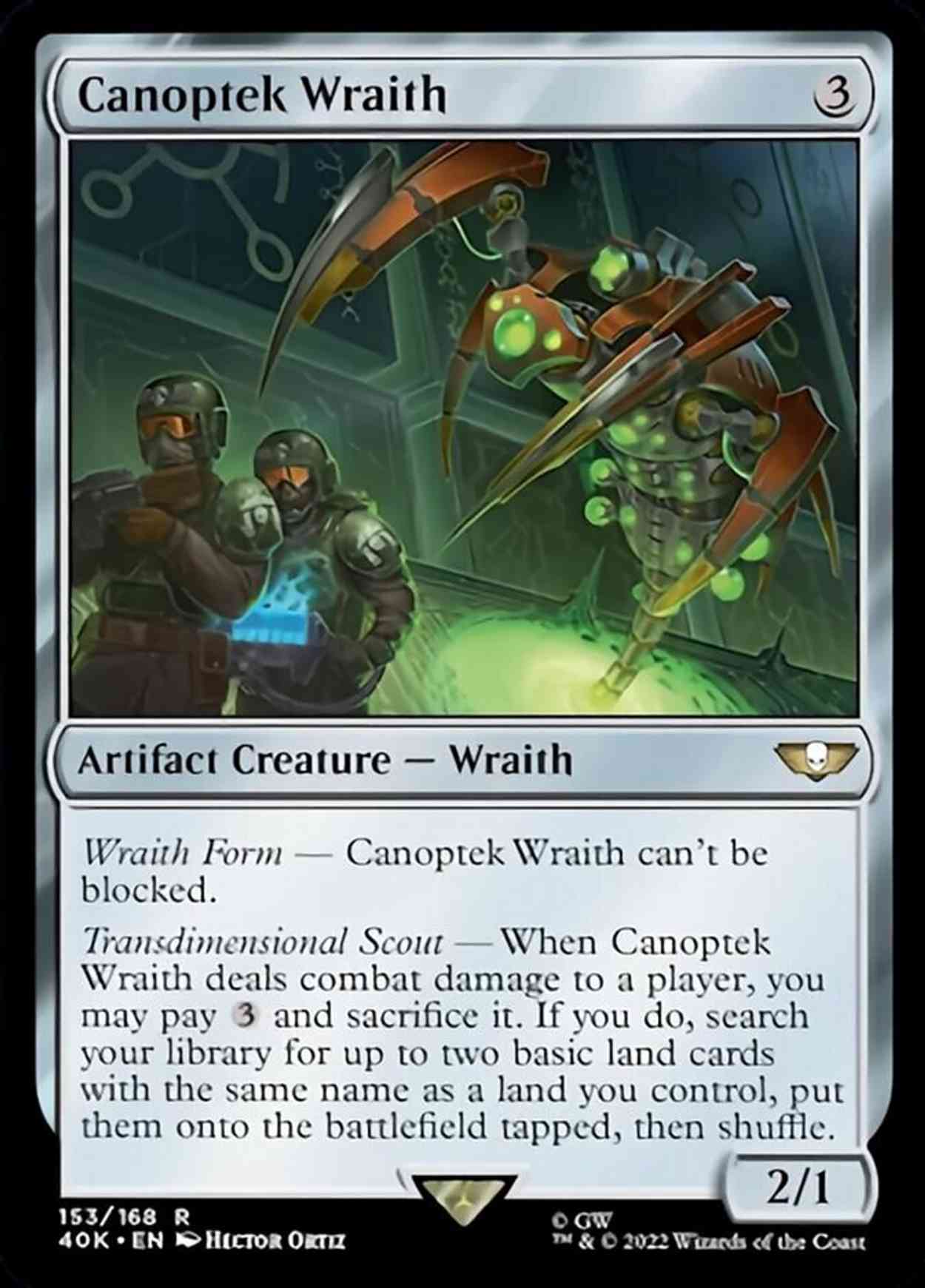 Canoptek Wraith magic card front