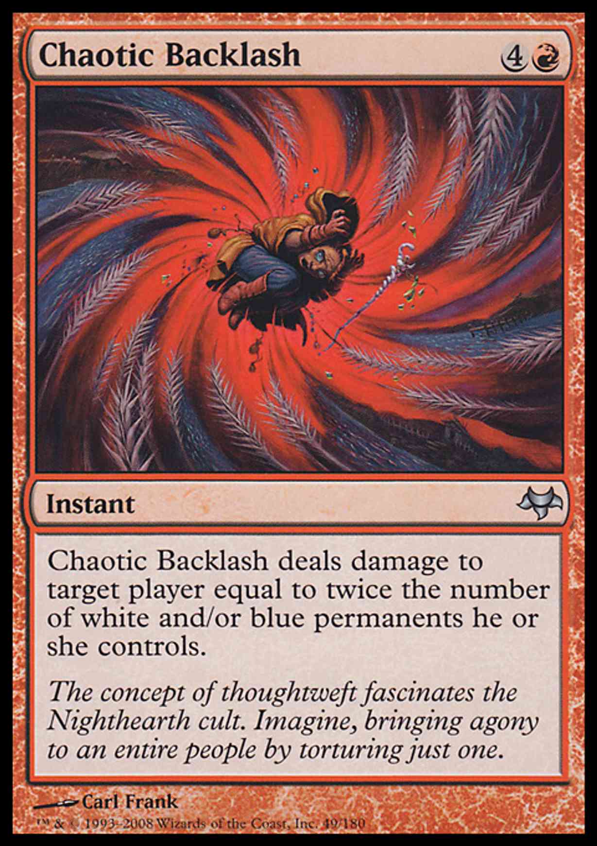 Chaotic Backlash magic card front