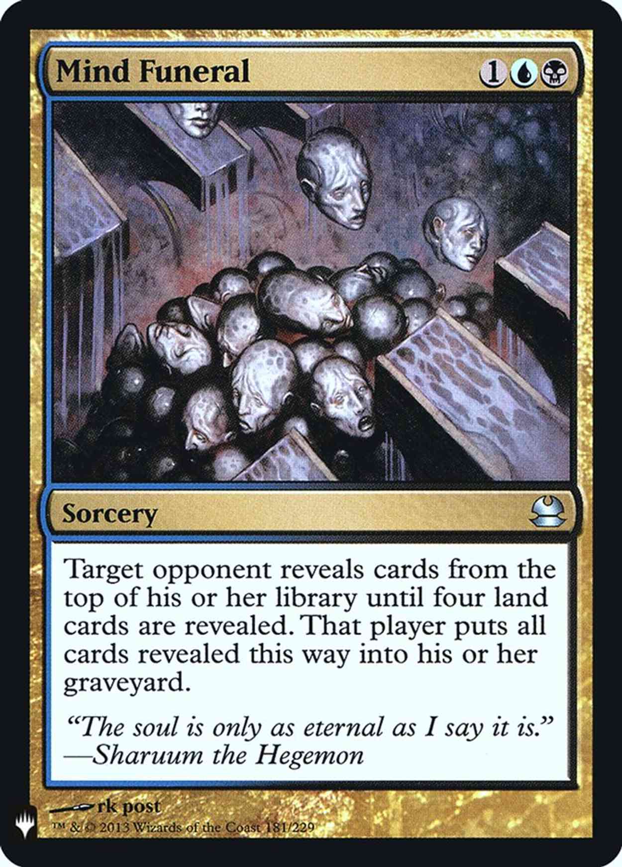 Mind Funeral magic card front