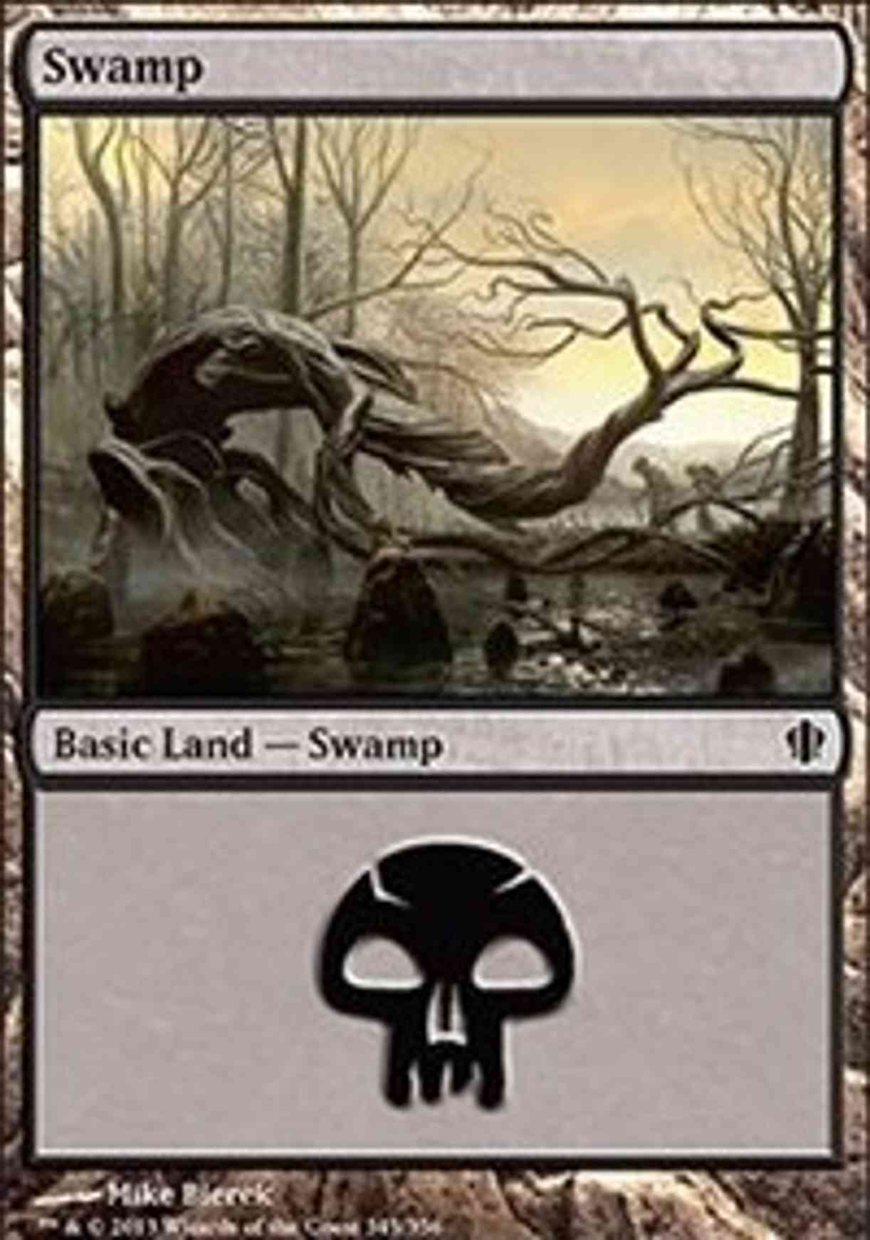 Swamp (345) magic card front