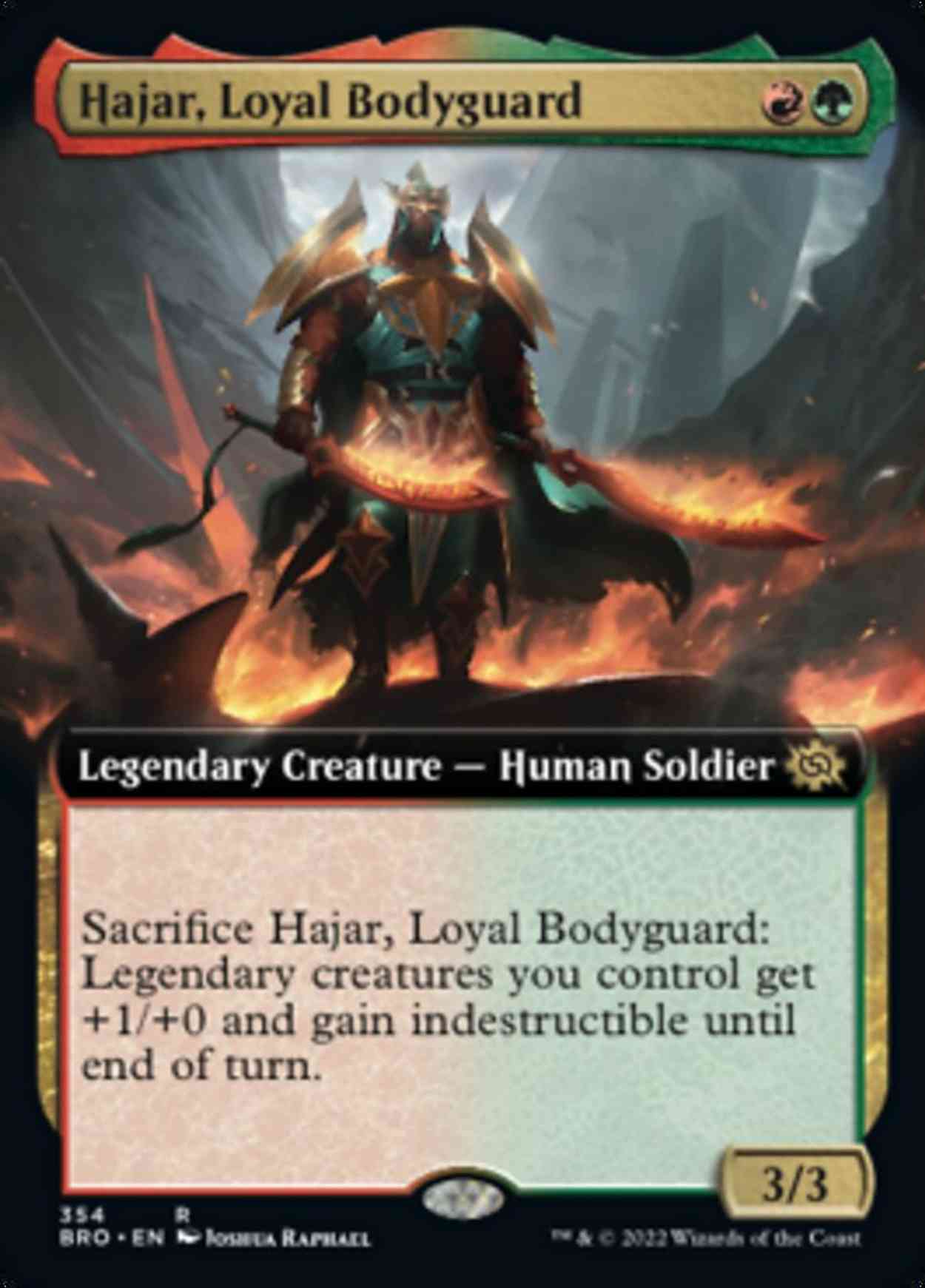Hajar, Loyal Bodyguard (Extended Art) magic card front
