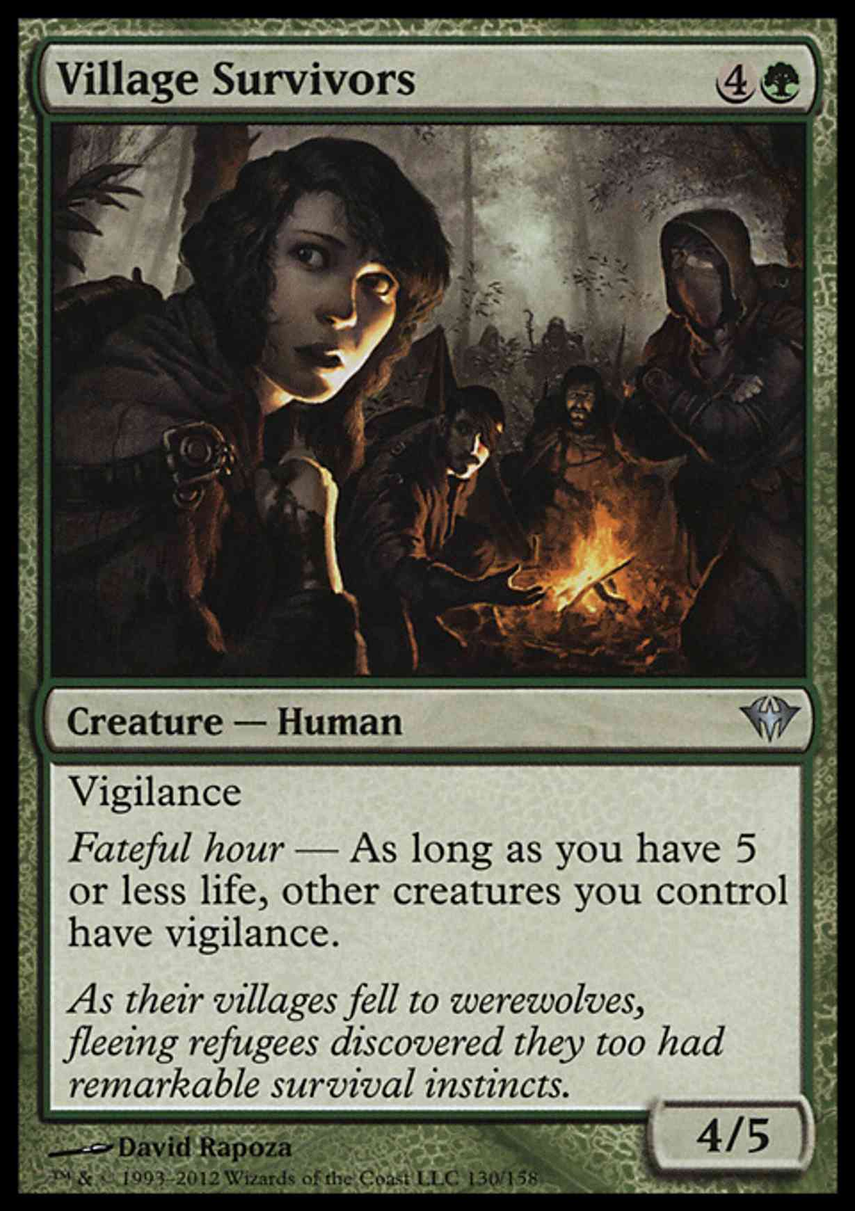 Village Survivors magic card front