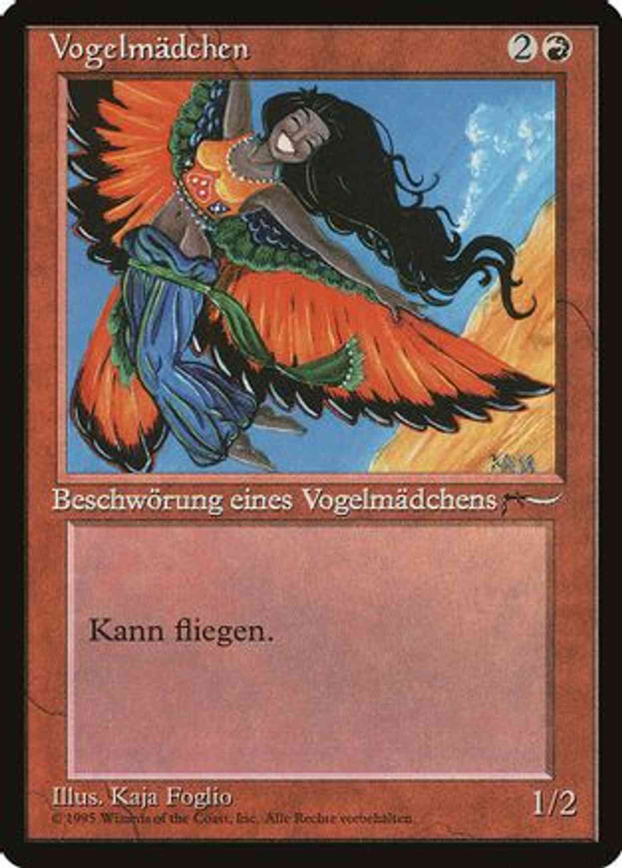 Bird Maiden (German) - "Vogelmadchen" magic card front