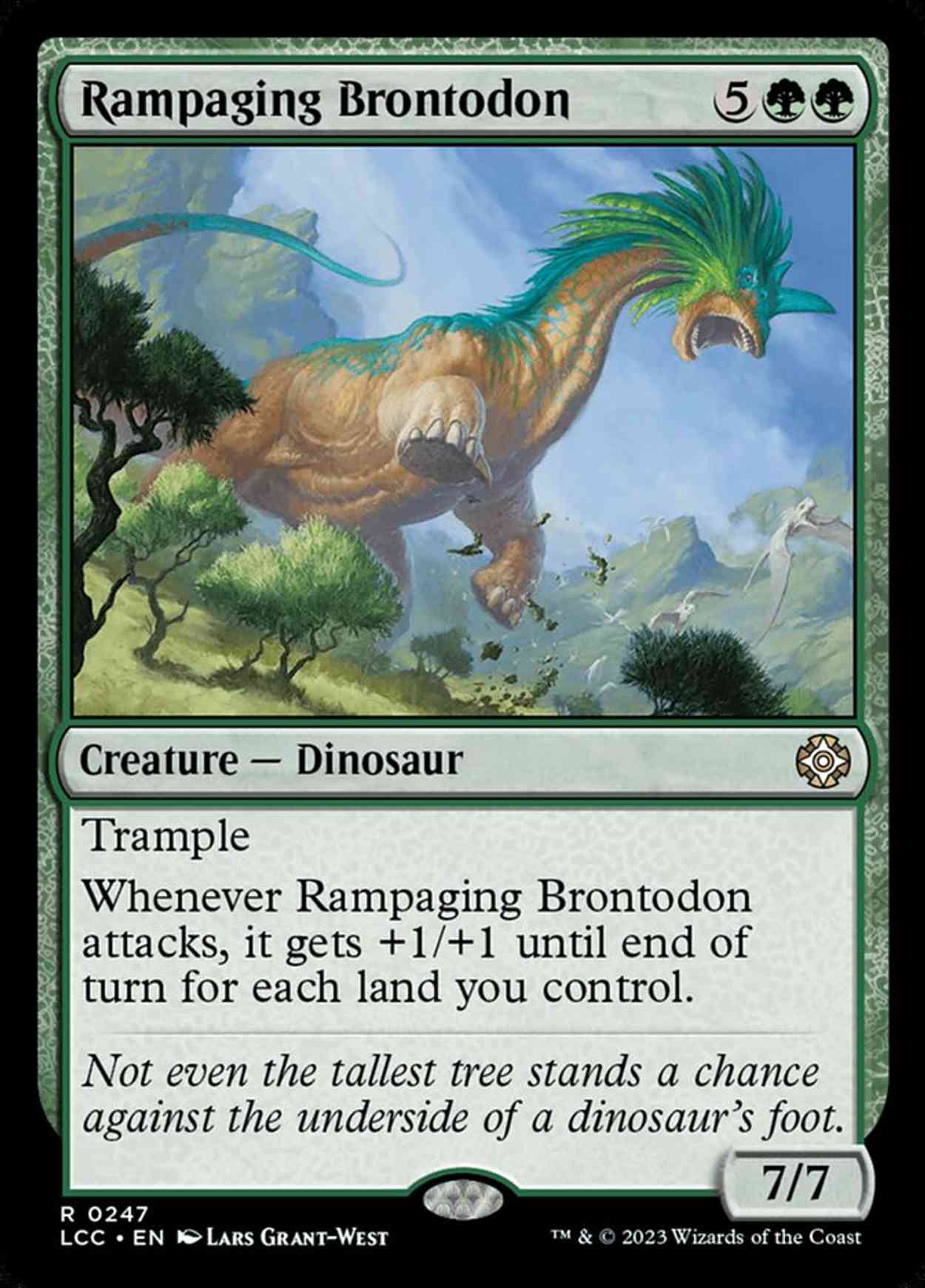 Rampaging Brontodon magic card front
