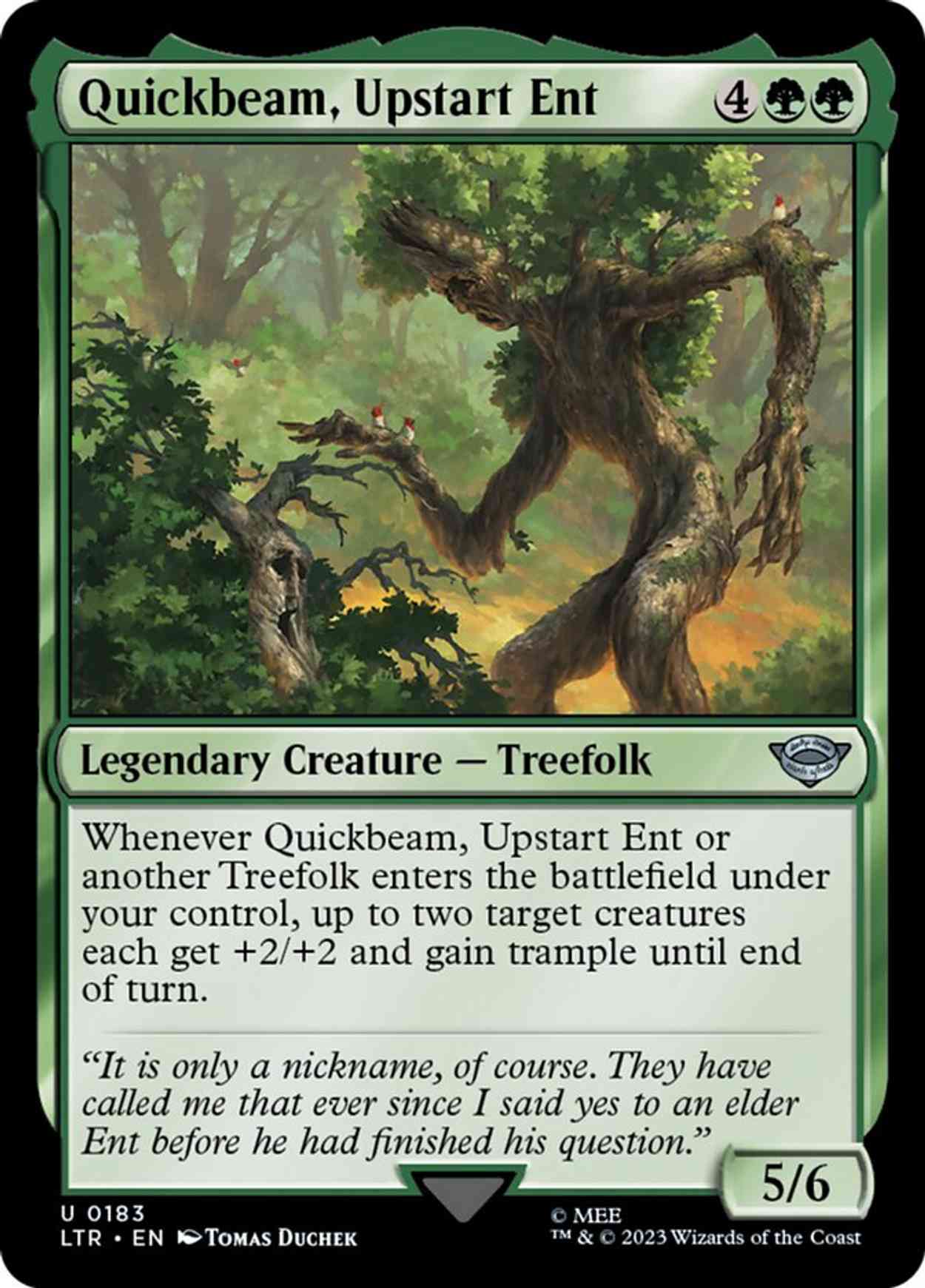 Quickbeam, Upstart Ent magic card front