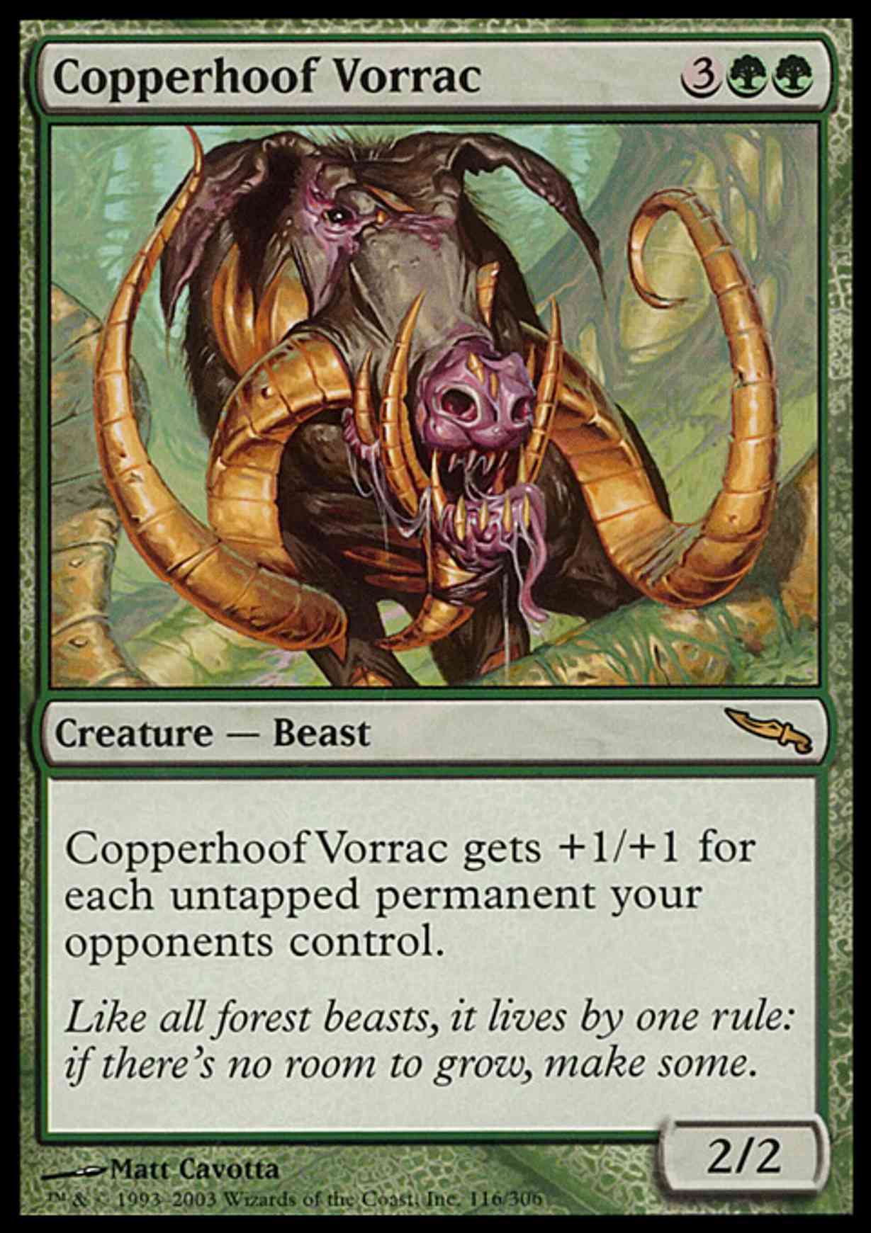 Copperhoof Vorrac magic card front