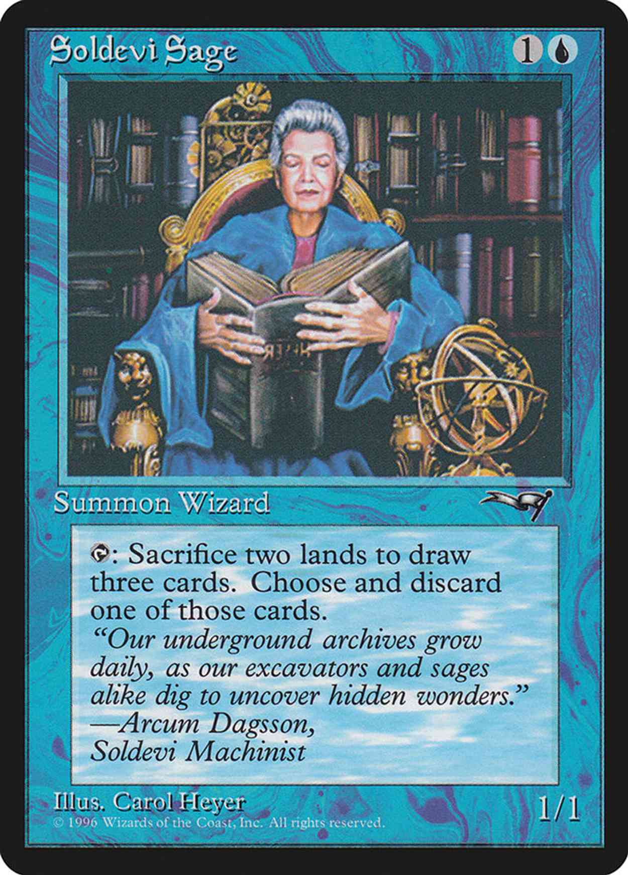 Soldevi Sage (Old Woman) magic card front