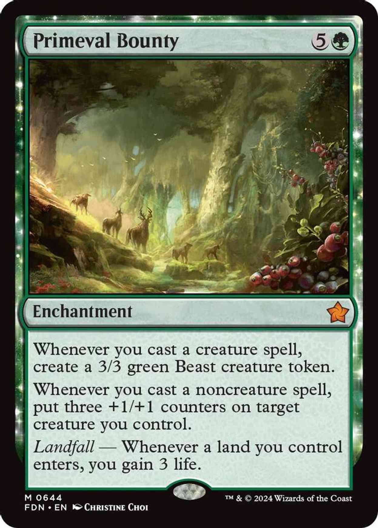 Primeval Bounty magic card front