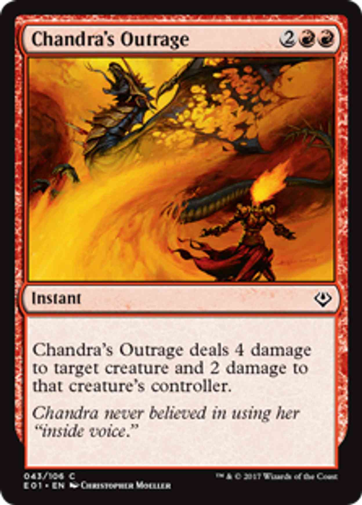 Chandra's Outrage magic card front