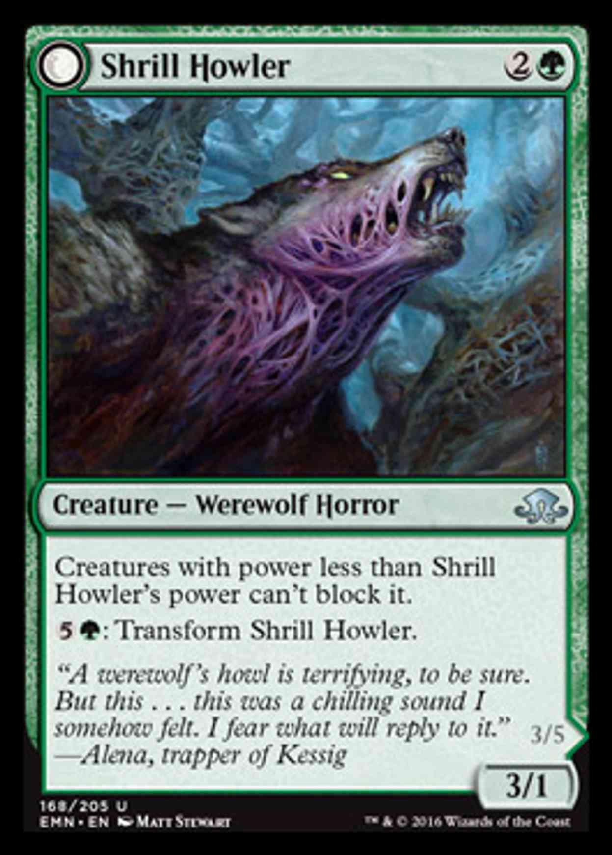 Shrill Howler magic card front