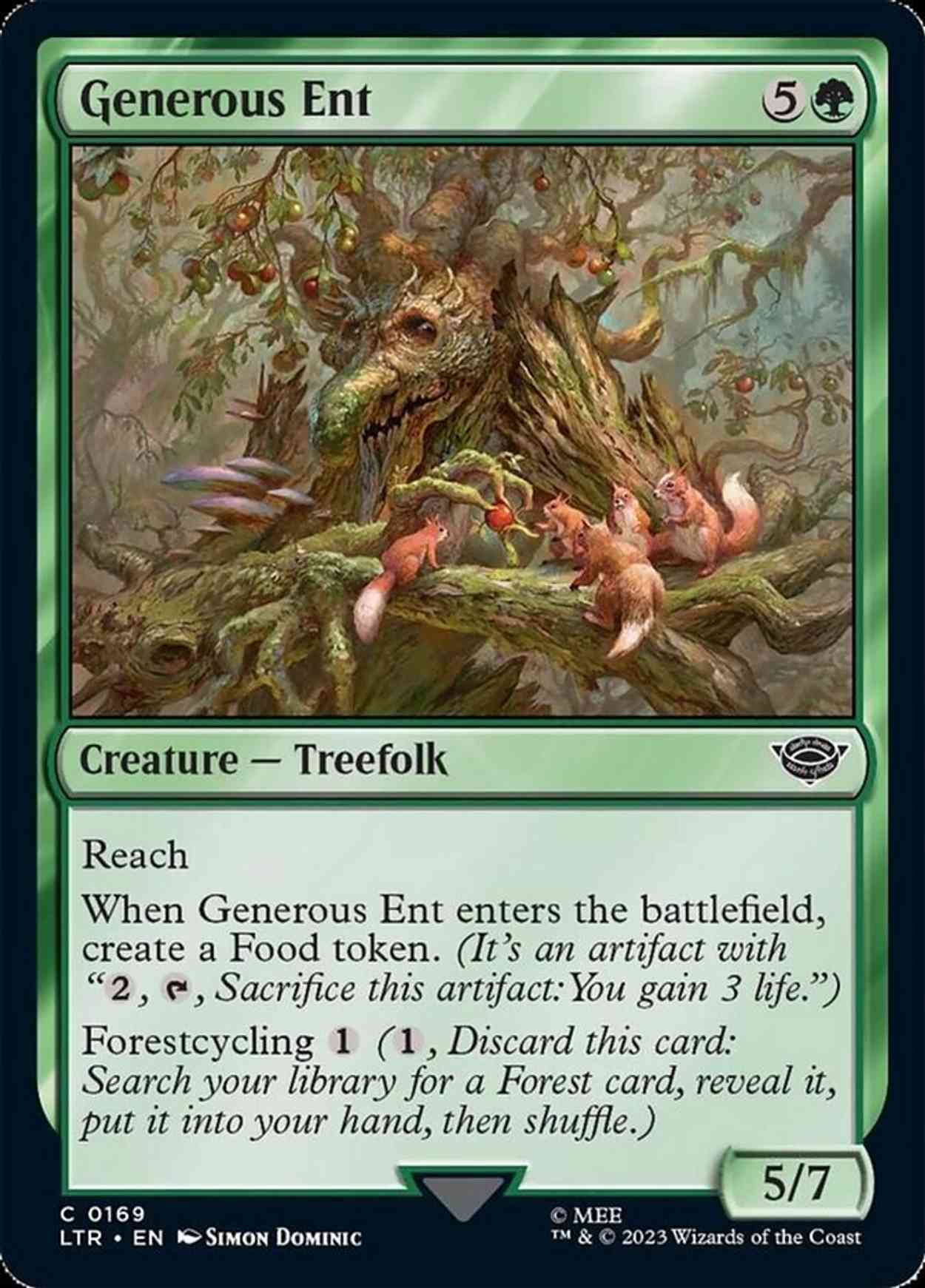 Generous Ent magic card front