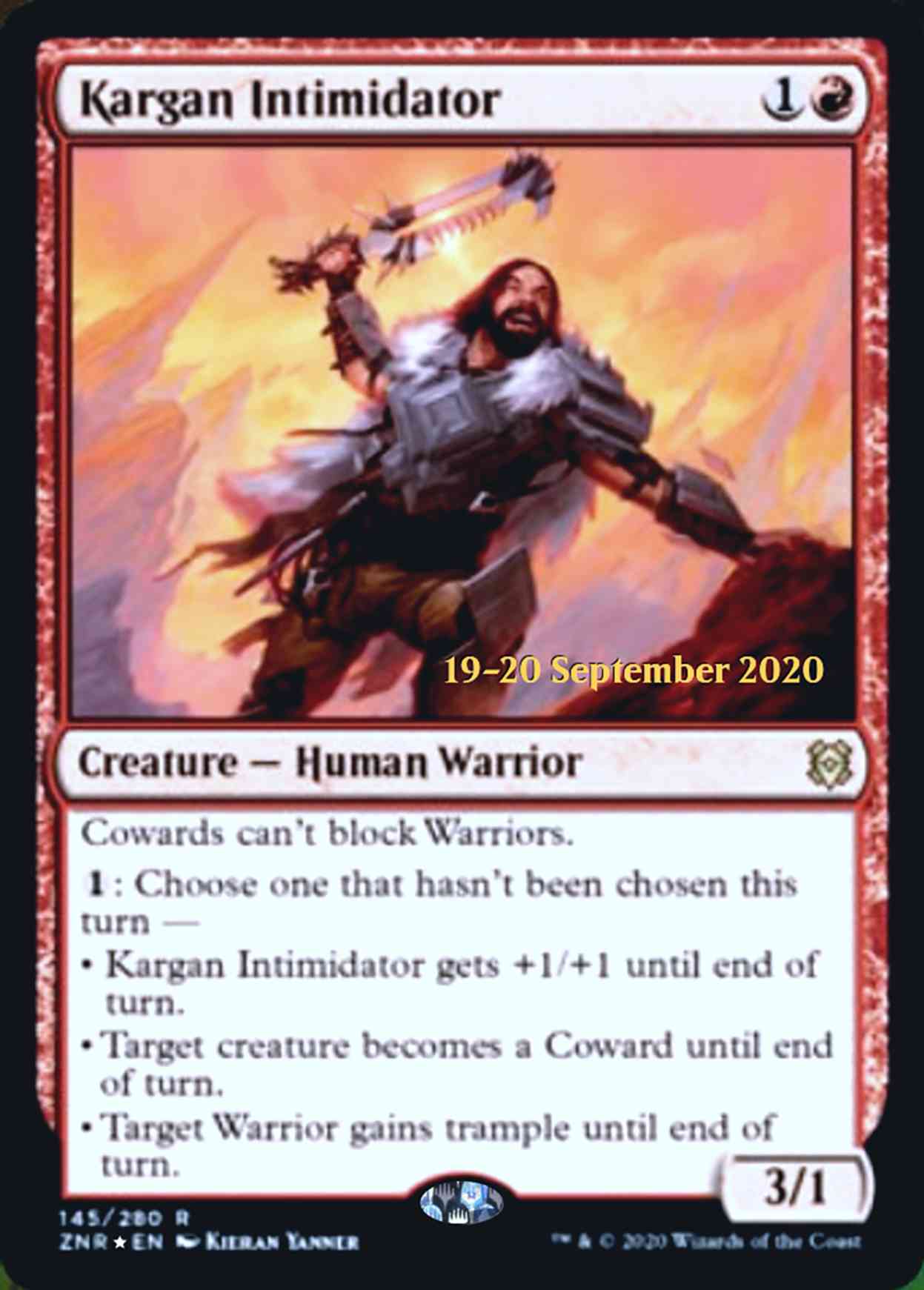 Kargan Intimidator magic card front