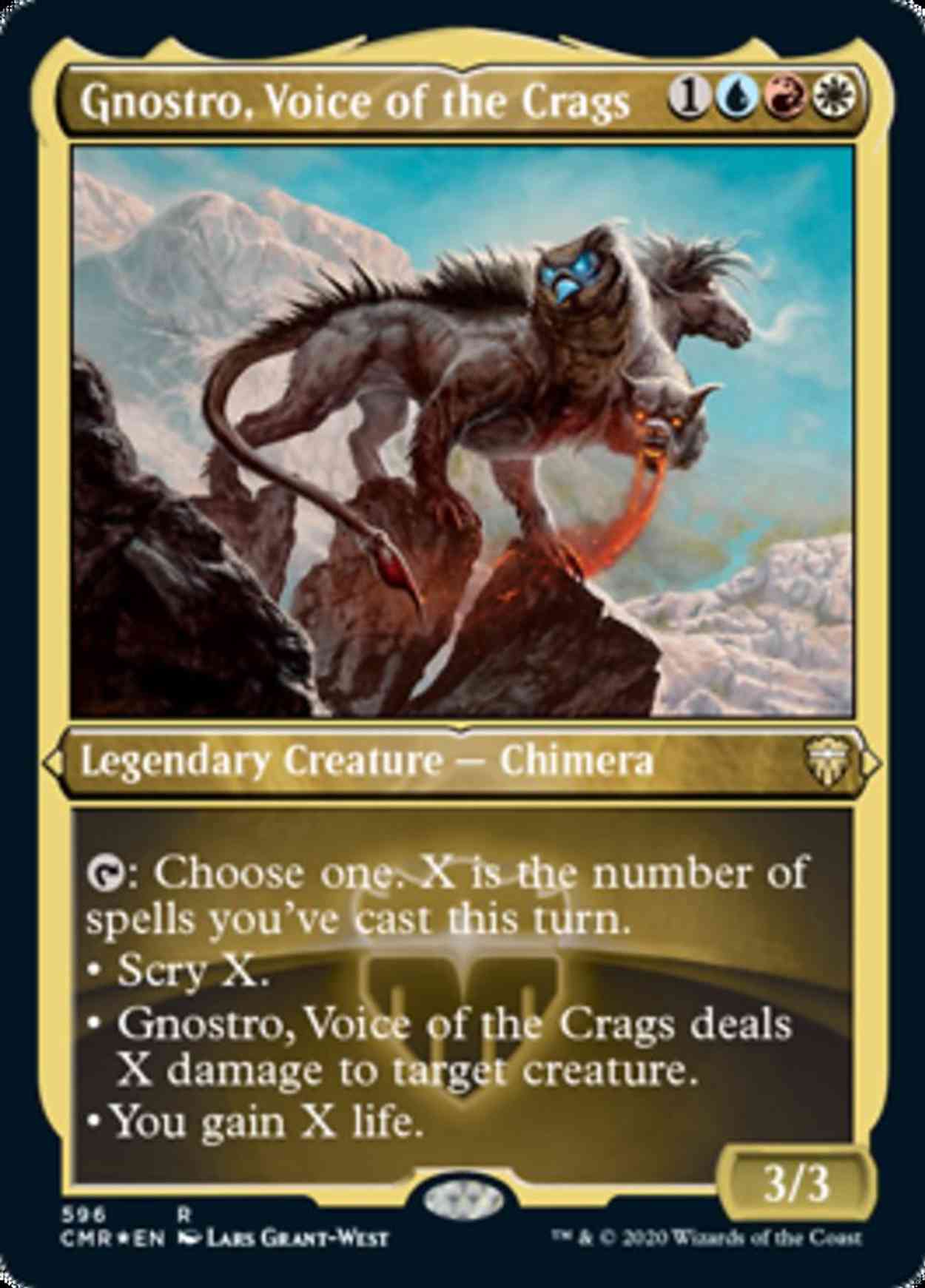 Gnostro, Voice of the Crags (Foil Etched) magic card front