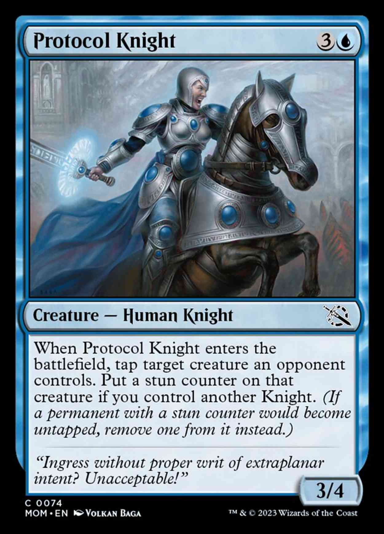Protocol Knight magic card front