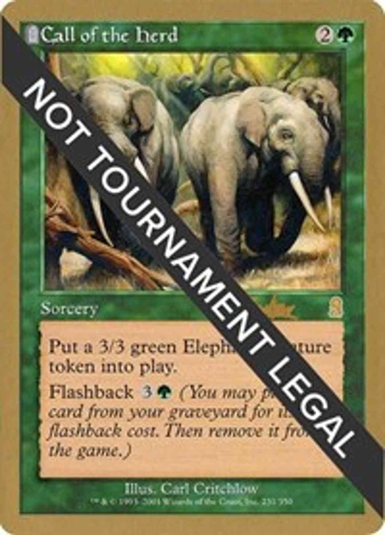 Call of the Herd - 2002 Brian Kibler (ODY) magic card front