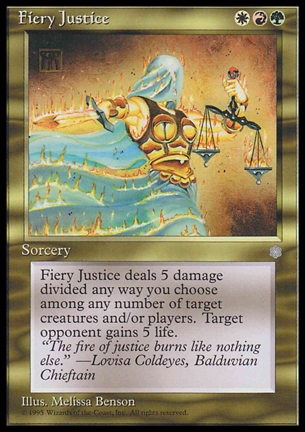 Fiery Justice magic card front