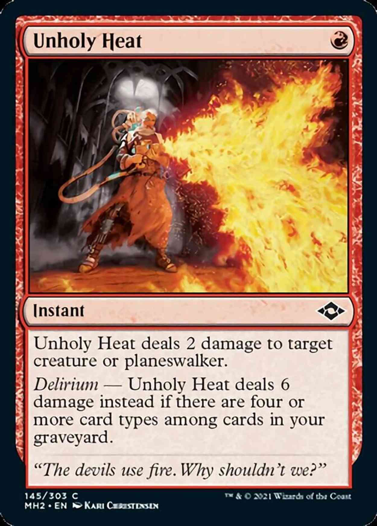 Unholy Heat magic card front