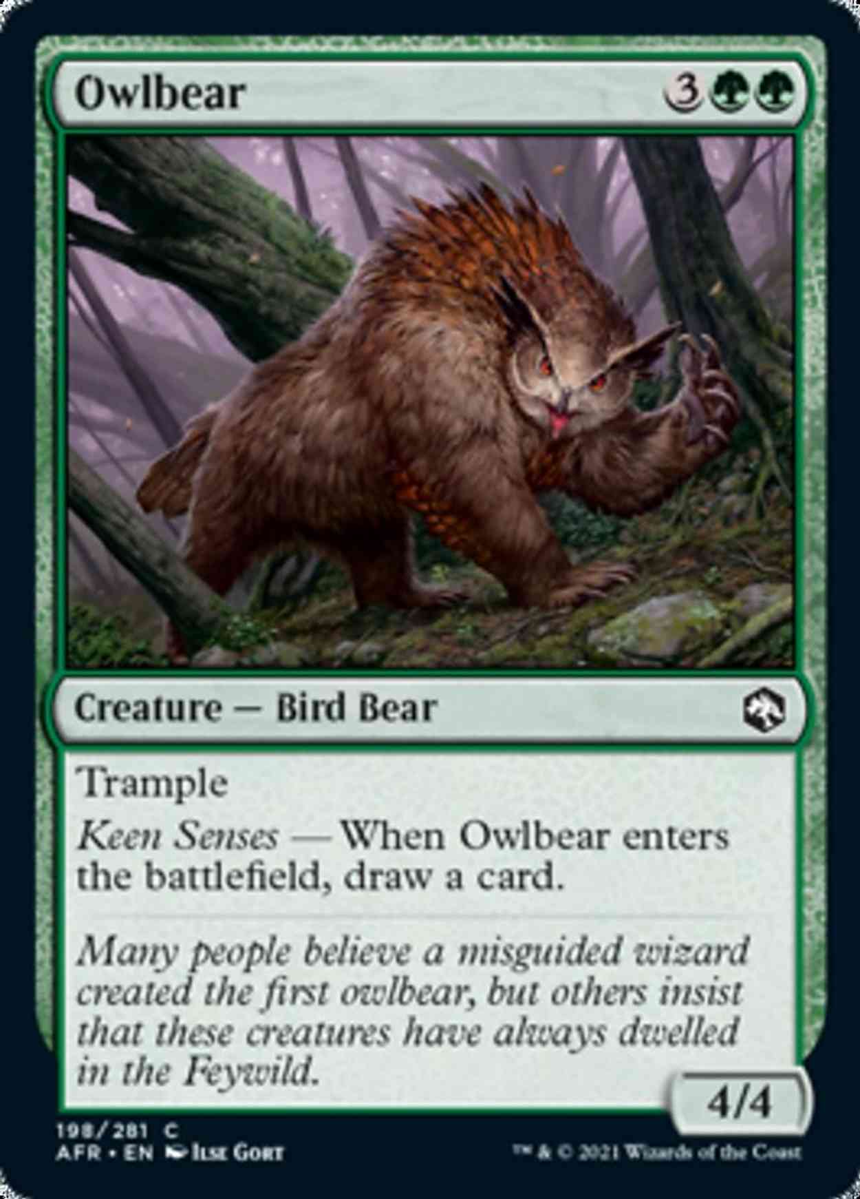 Owlbear magic card front